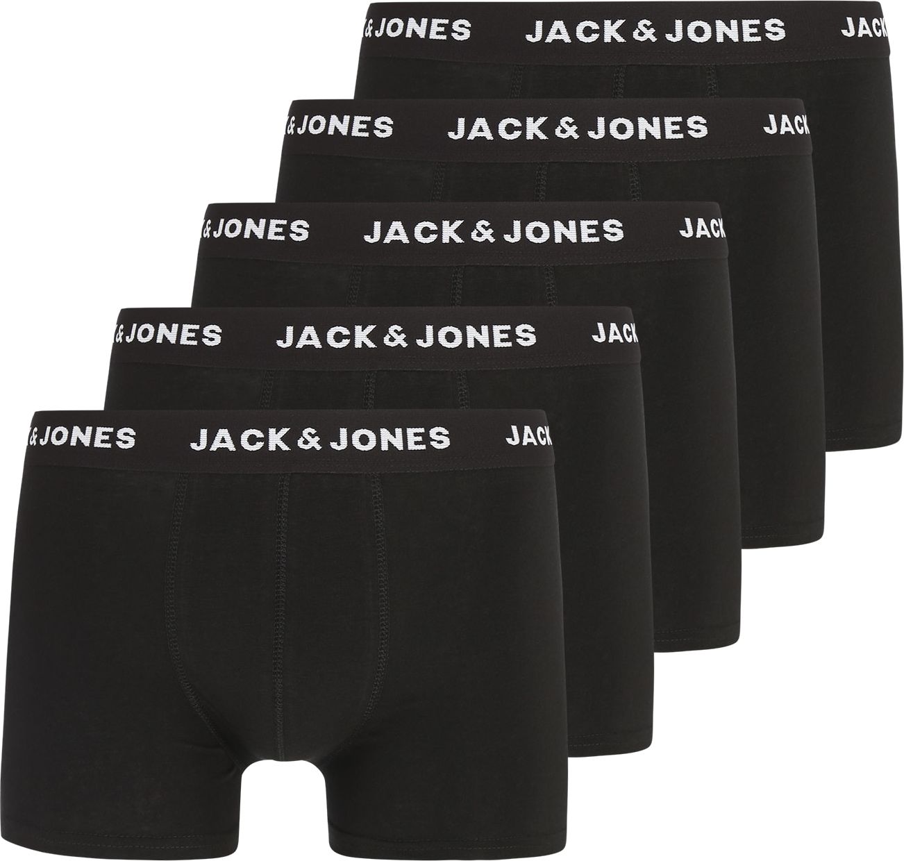 JACK & JONES Boxerky černá / bílá