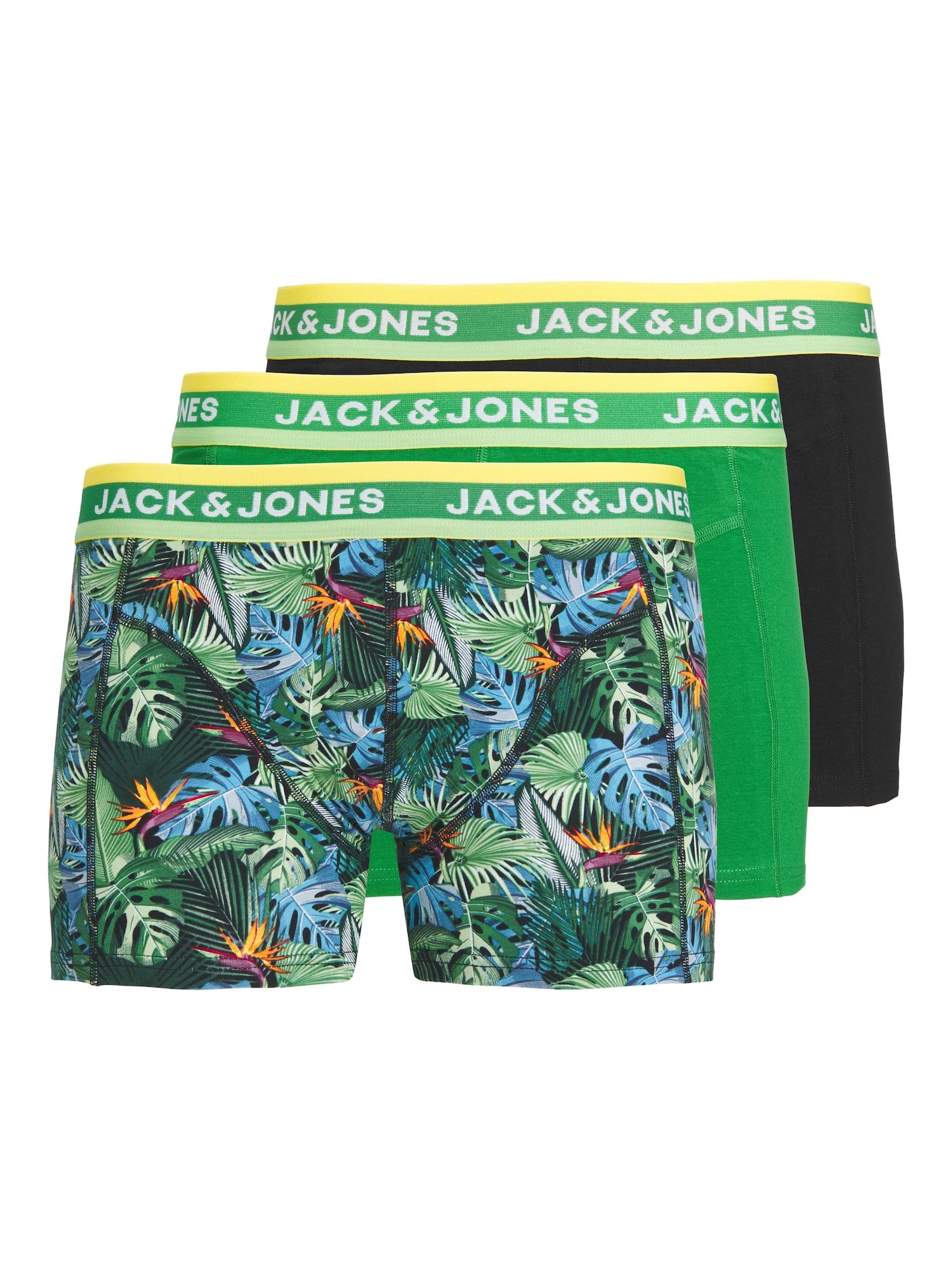 JACK & JONES Boxerky 'Miami' světlemodrá / trávově zelená / tmavě zelená / černá