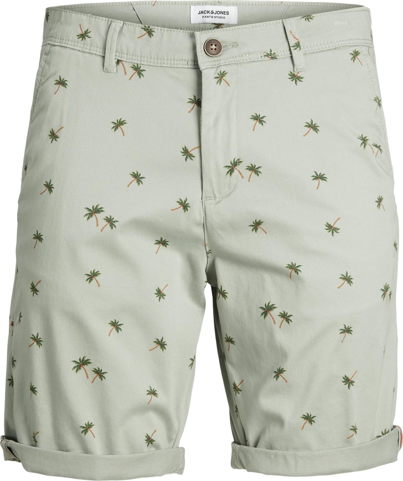 JACK & JONES Chino kalhoty 'Bowie' hnědá / světle šedá / zelená