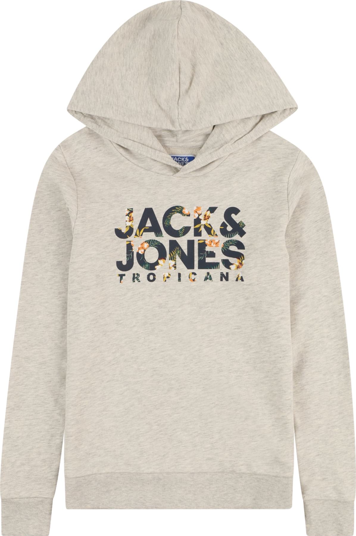 Jack & Jones Junior Mikina 'BECS' námořnická modř / barva bílé vlny