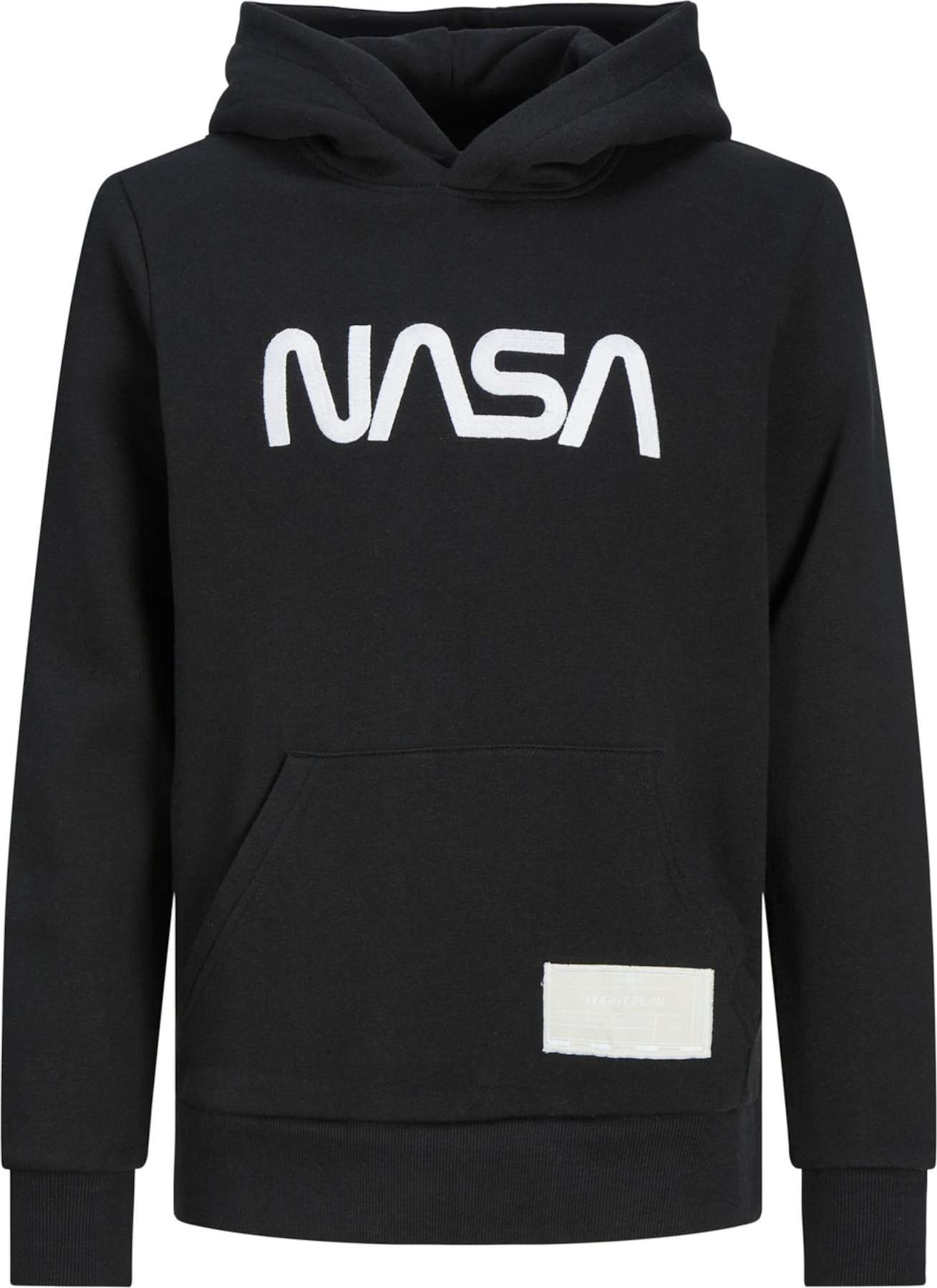 Jack & Jones Junior Mikina 'NASA' světle béžová / černá / bílá