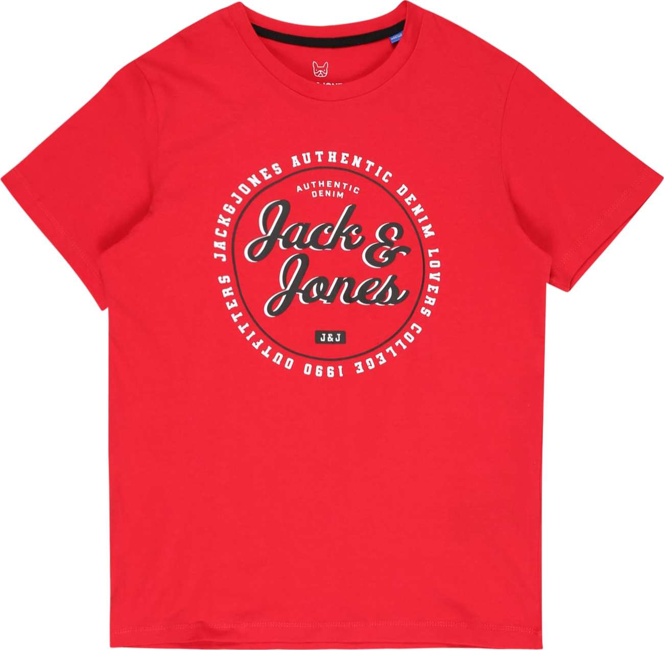 Jack & Jones Junior Tričko 'Andy' červená / černá / bílá