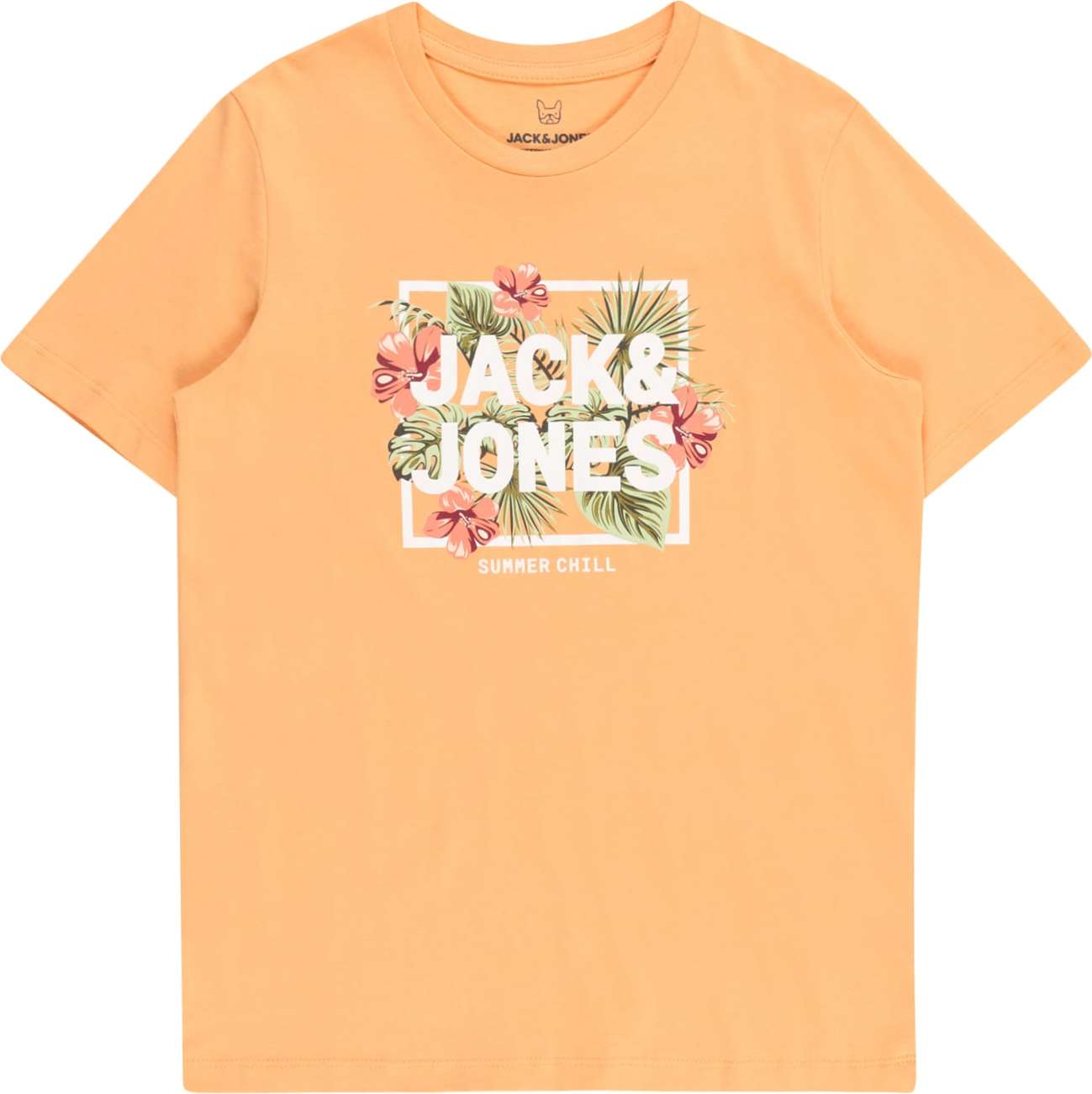 Jack & Jones Junior Tričko 'BECS' zelená / oranžová / pink / bílá