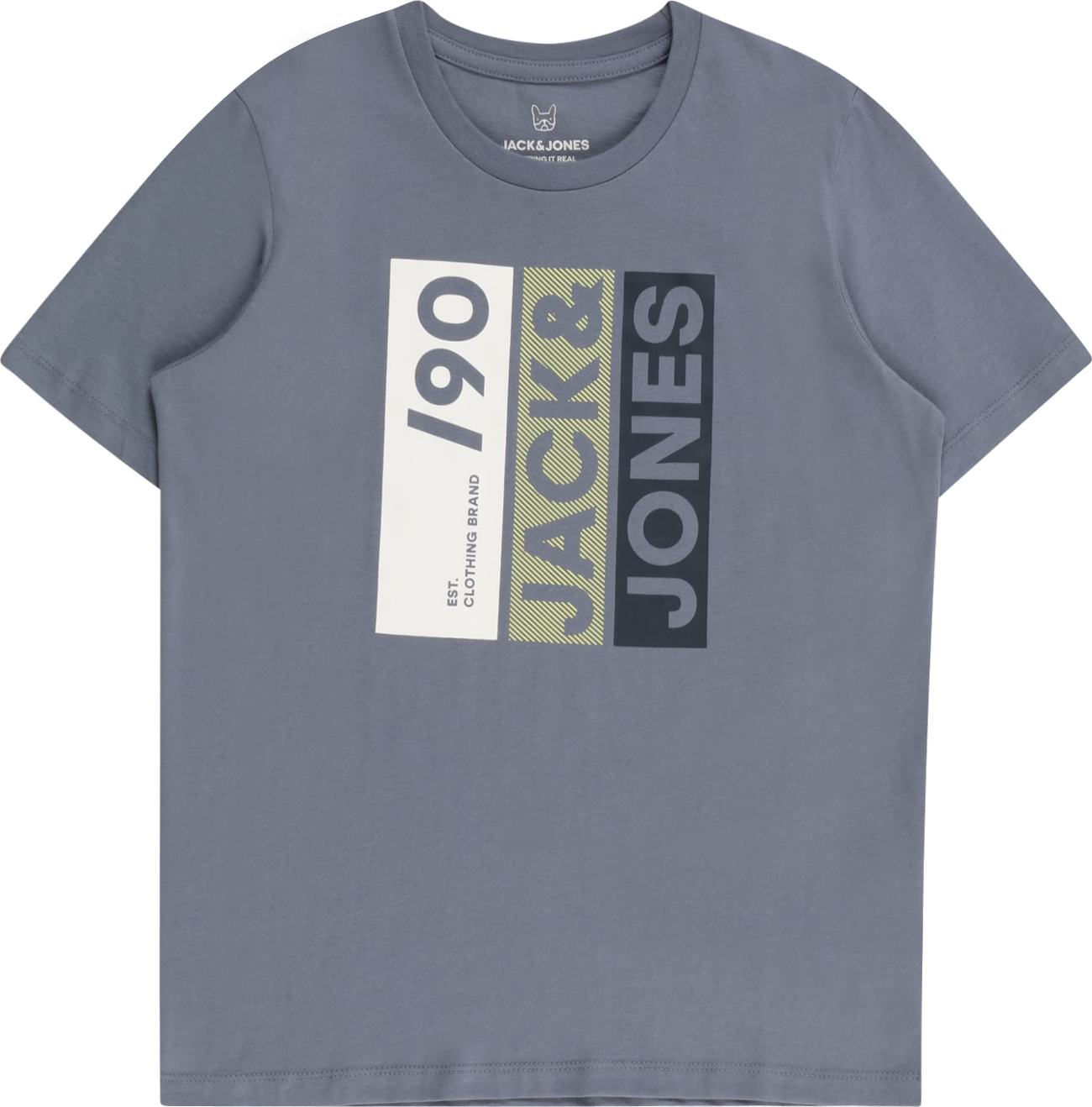 Jack & Jones Junior Tričko béžová / chladná modrá / bílá