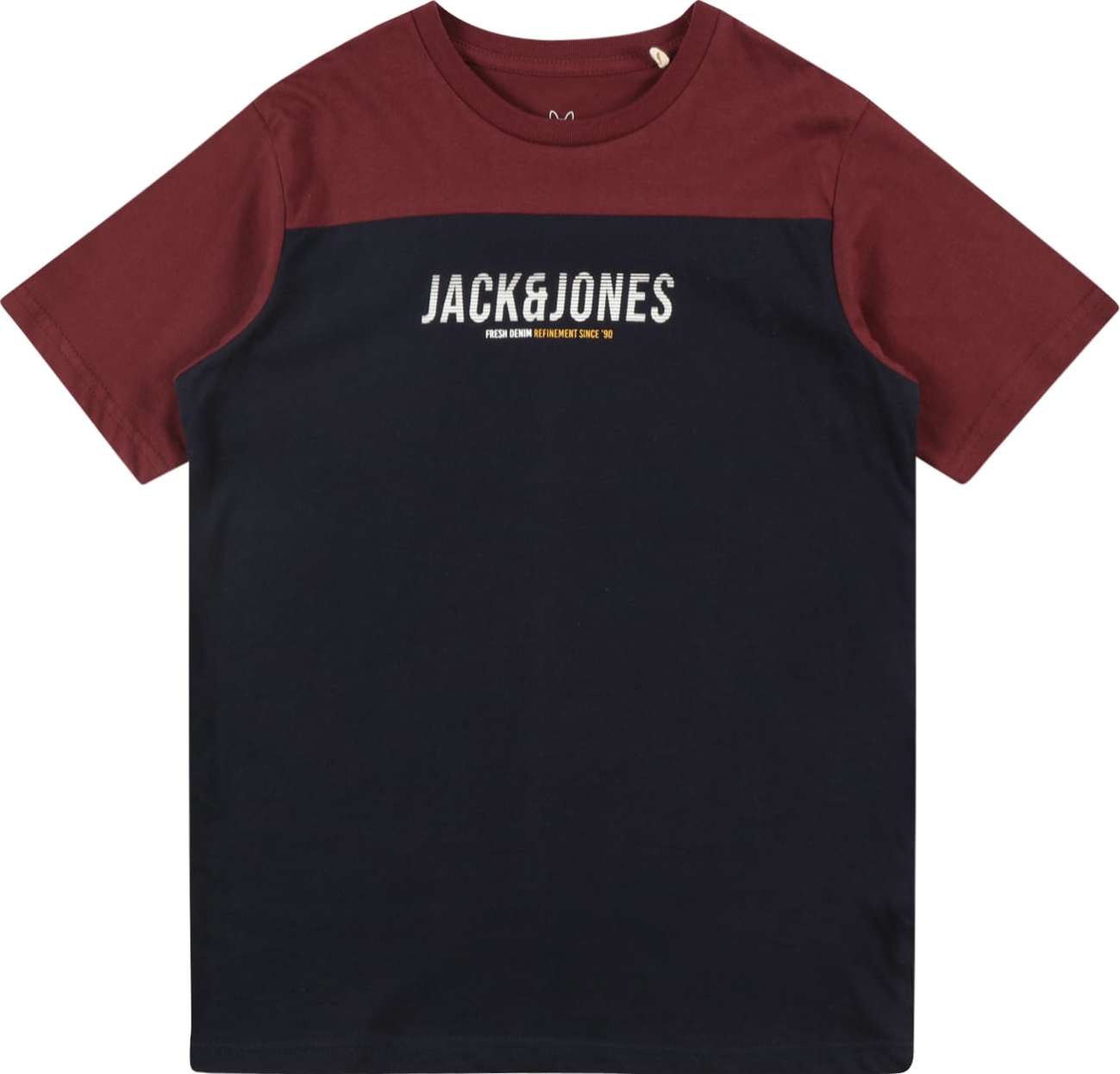 Jack & Jones Junior Tričko 'Dan' modrá / žlutá / bordó / bílá