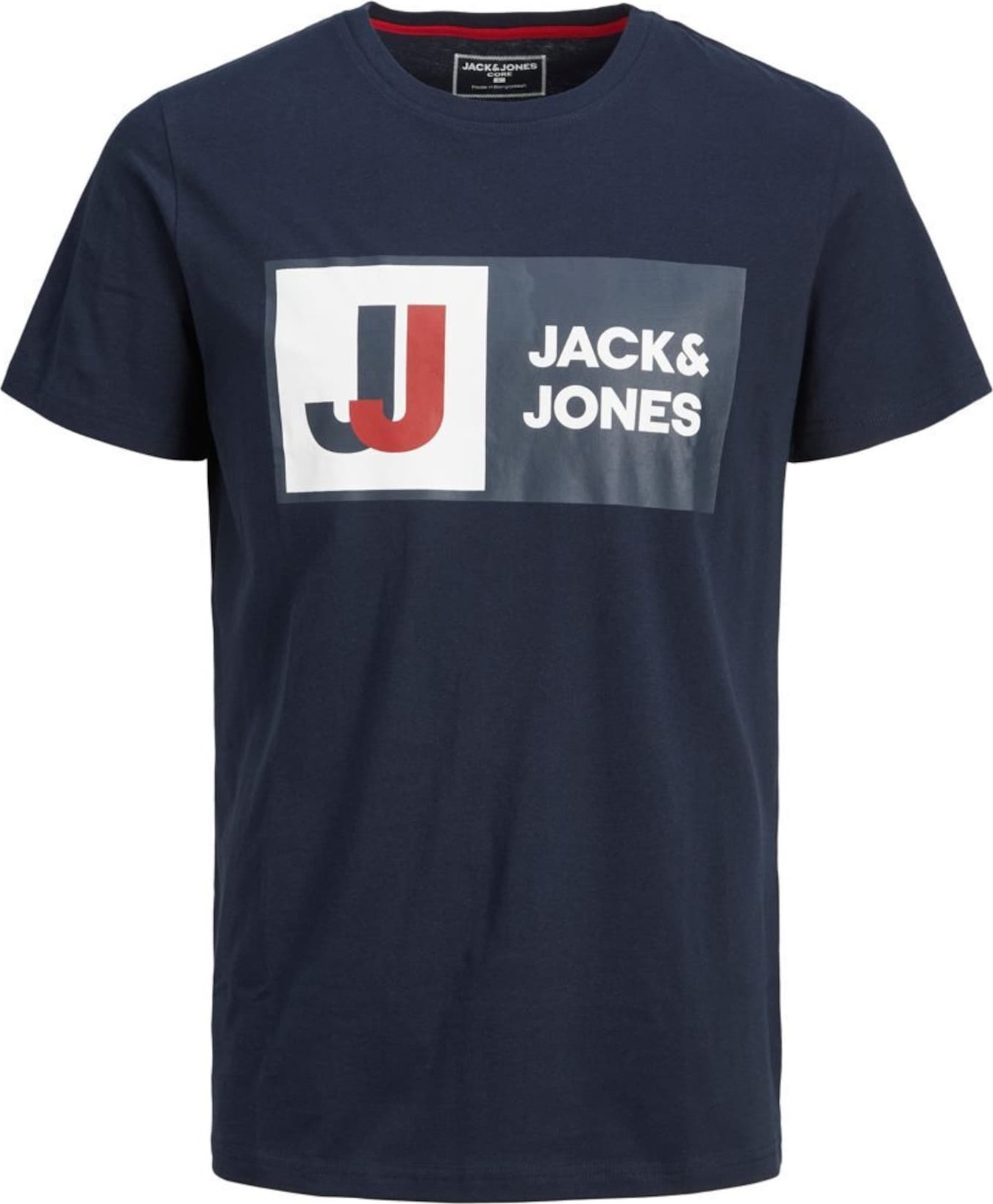 Jack & Jones Junior Tričko 'Logan' námořnická modř / červená / bílá