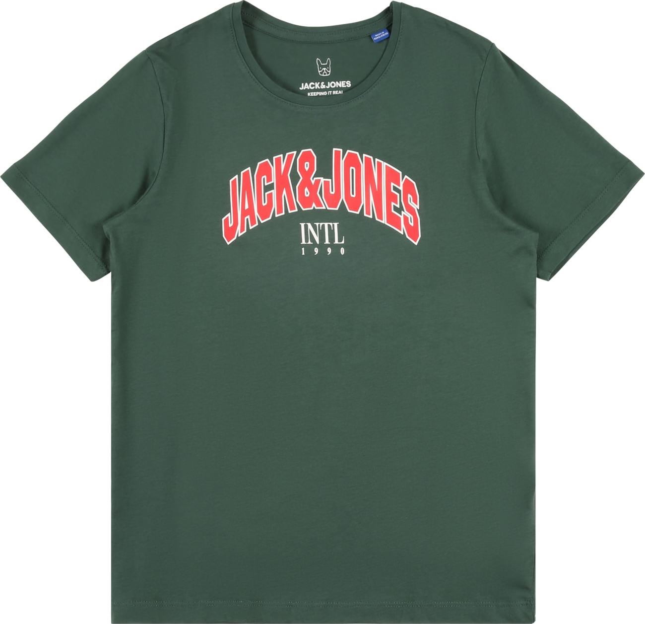 Jack & Jones Junior Tričko tmavě zelená / červená / bílá