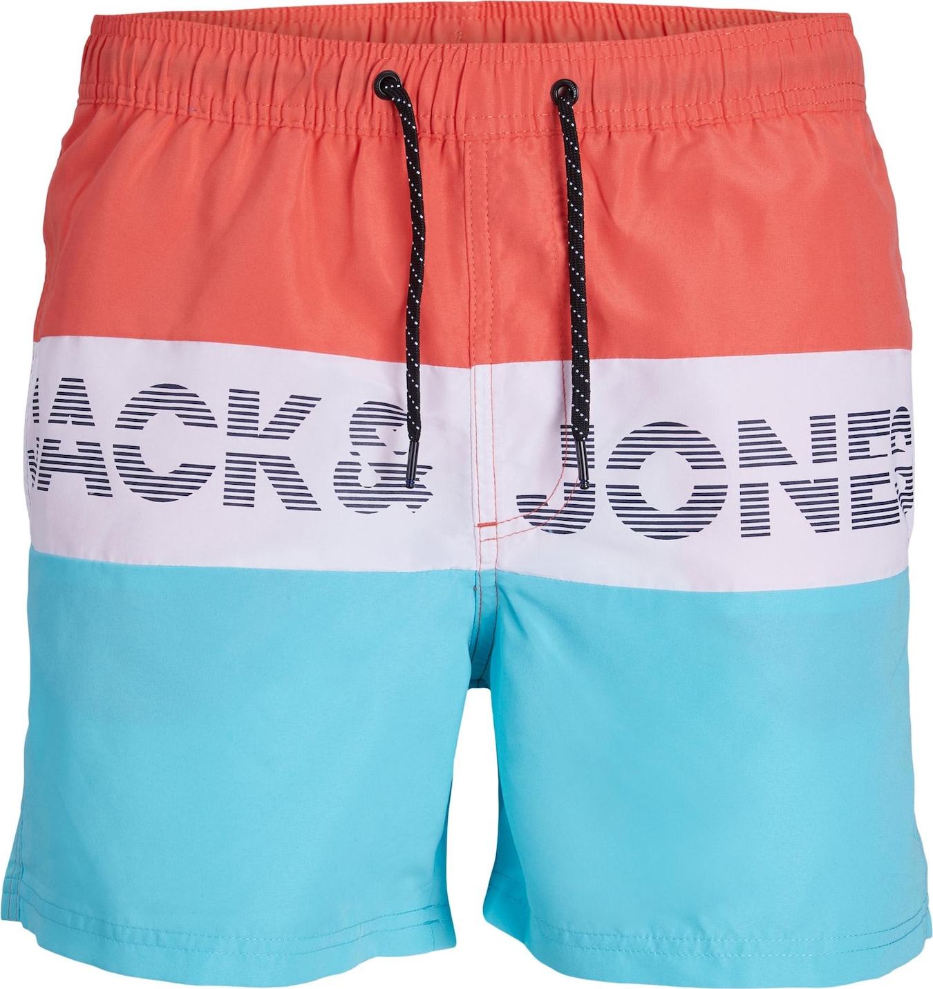 JACK & JONES Plavecké šortky námořnická modř / světlemodrá / světle šedá / korálová