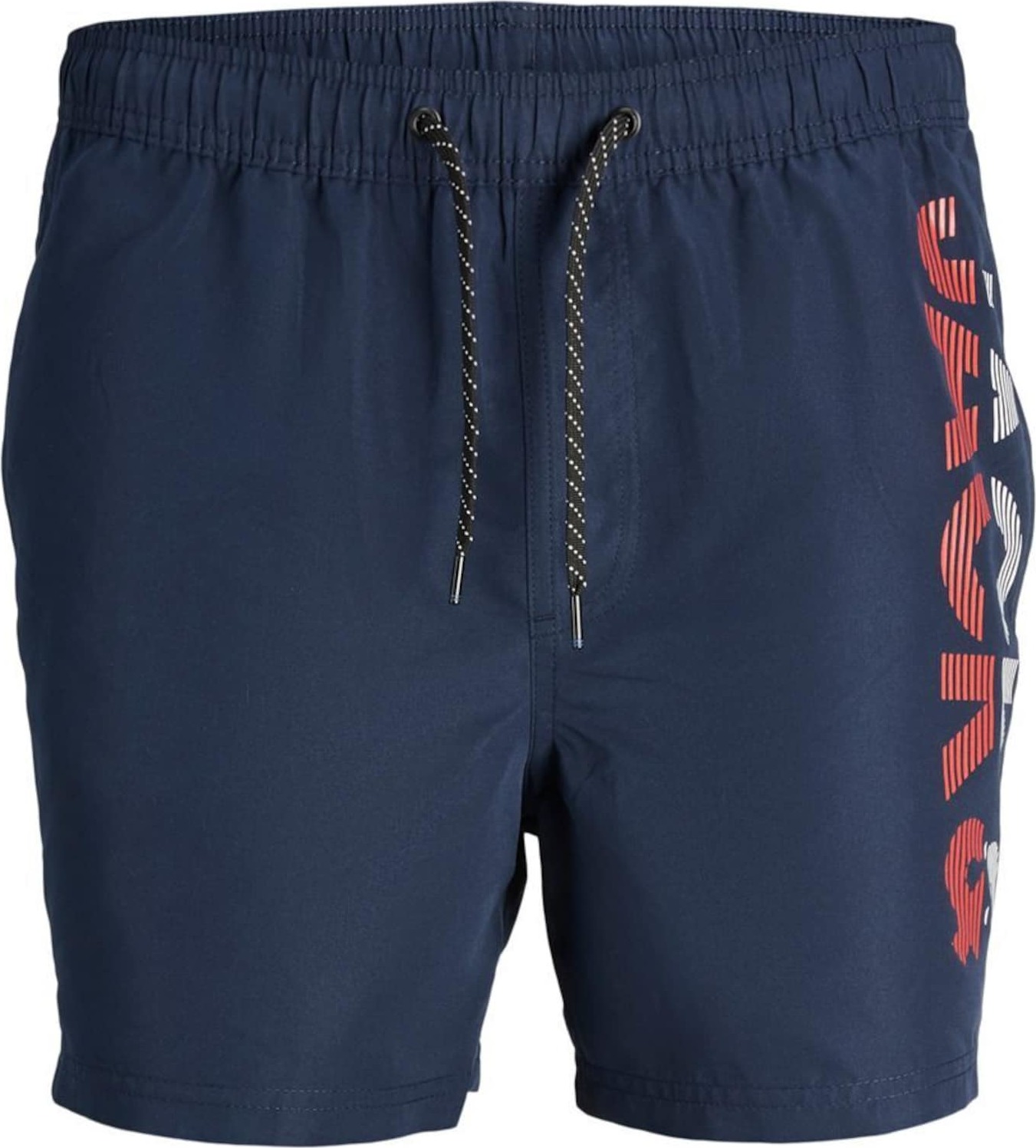 Jack & Jones Plus Plavecké šortky 'Fiji' modrá / oranžově červená / bílá