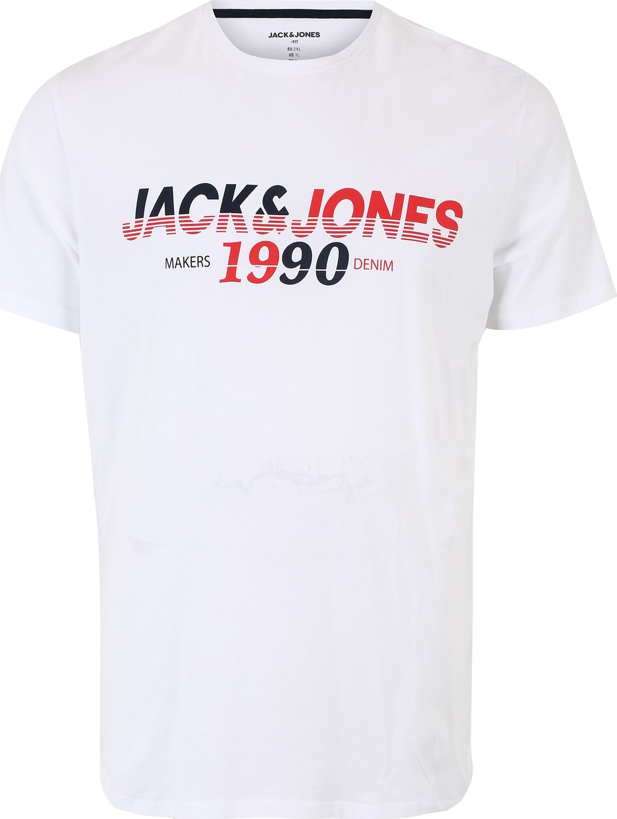 Jack & Jones Plus Tričko červená třešeň / černá / bílá