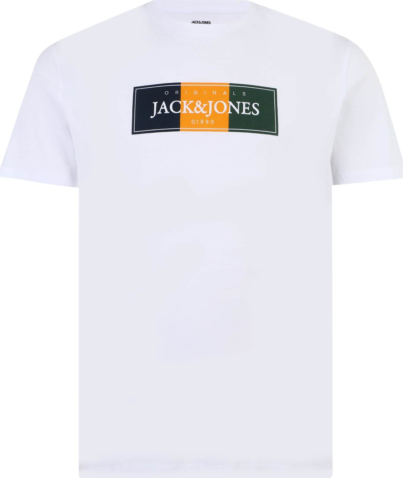 Jack & Jones Plus Tričko 'Codyy' námořnická modř / žlutá / tmavě zelená / bílá