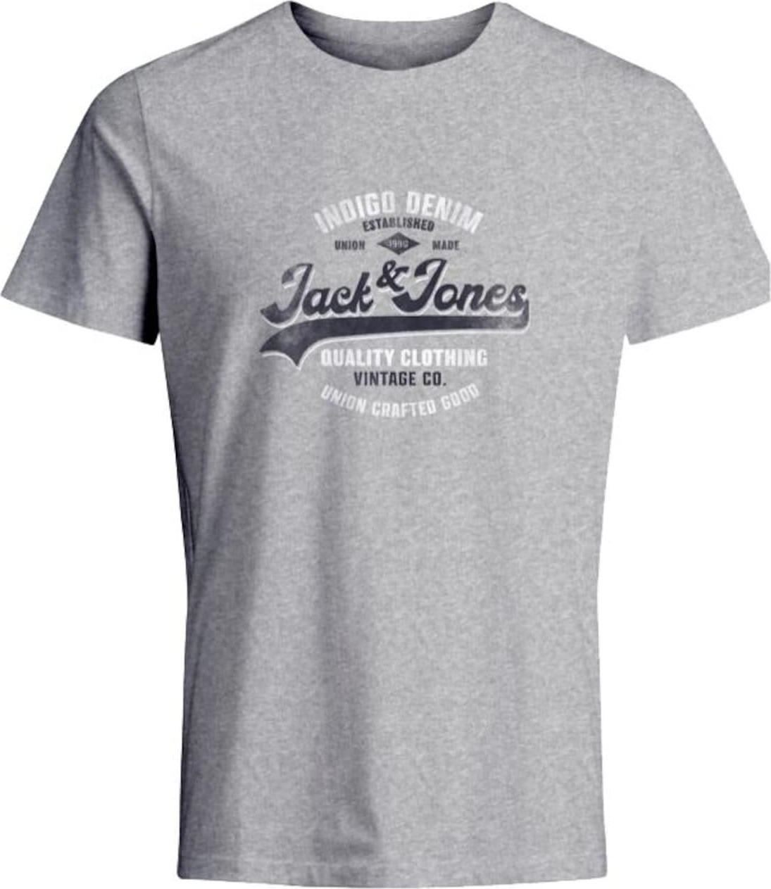 JACK & JONES Tričko 'BOOSTER' šedý melír / černá / bílá