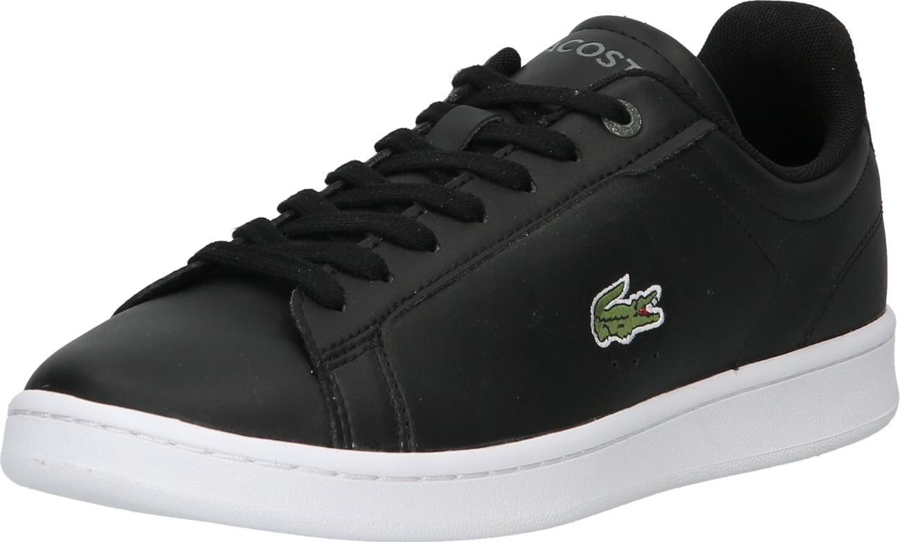 LACOSTE Tenisky 'Carnaby' zelená / světle červená / černá / bílá