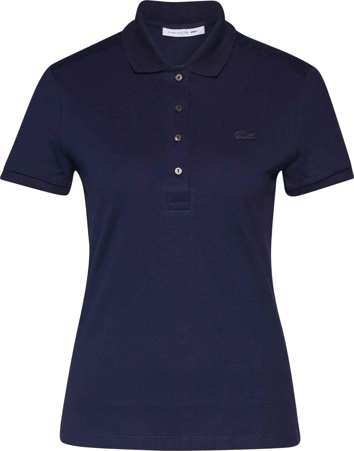 LACOSTE Tričko 'CHEMISE COL BORD-COTES MA' marine modrá