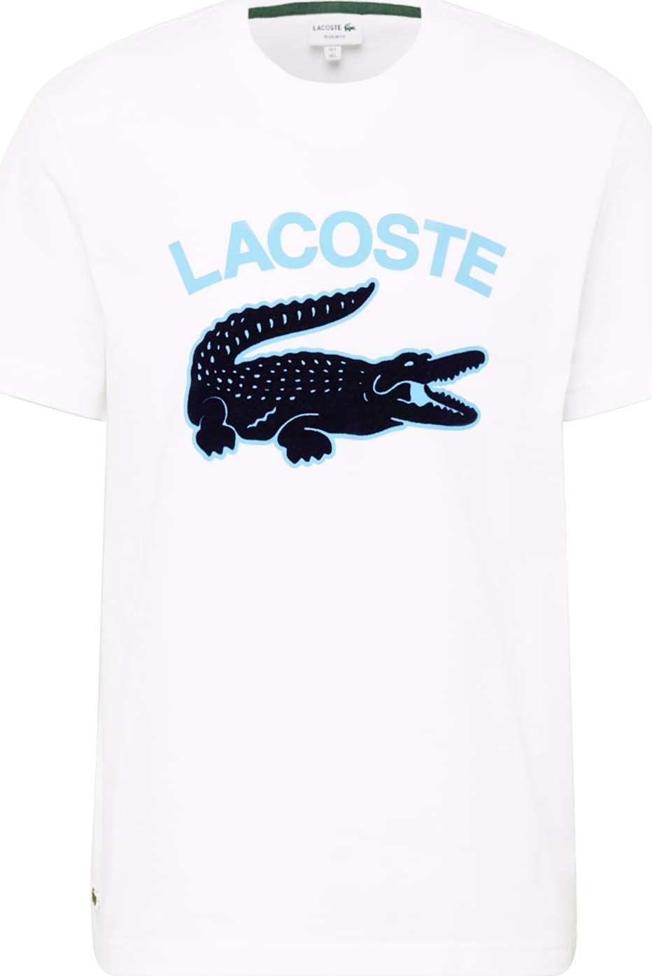 LACOSTE Tričko pastelová modrá / černá / bílá