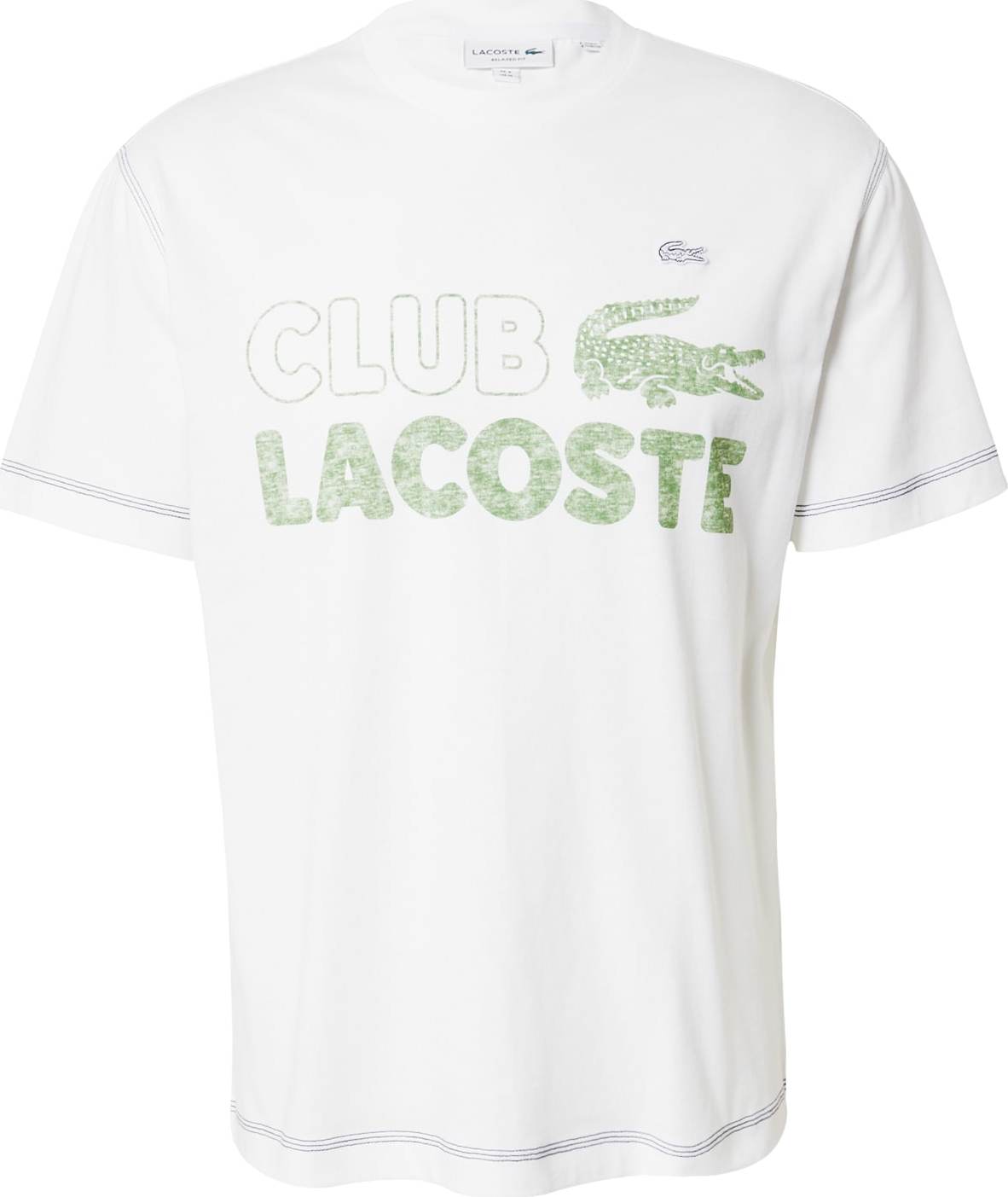 LACOSTE Tričko světle zelená / bílá