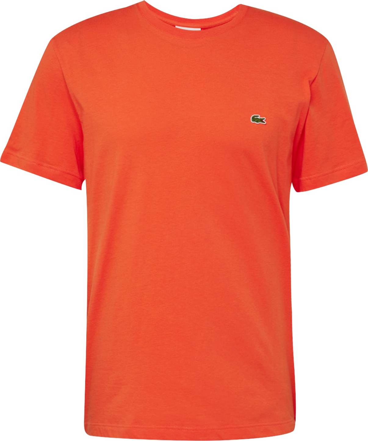 LACOSTE Tričko zelená / oranžově červená / bílá