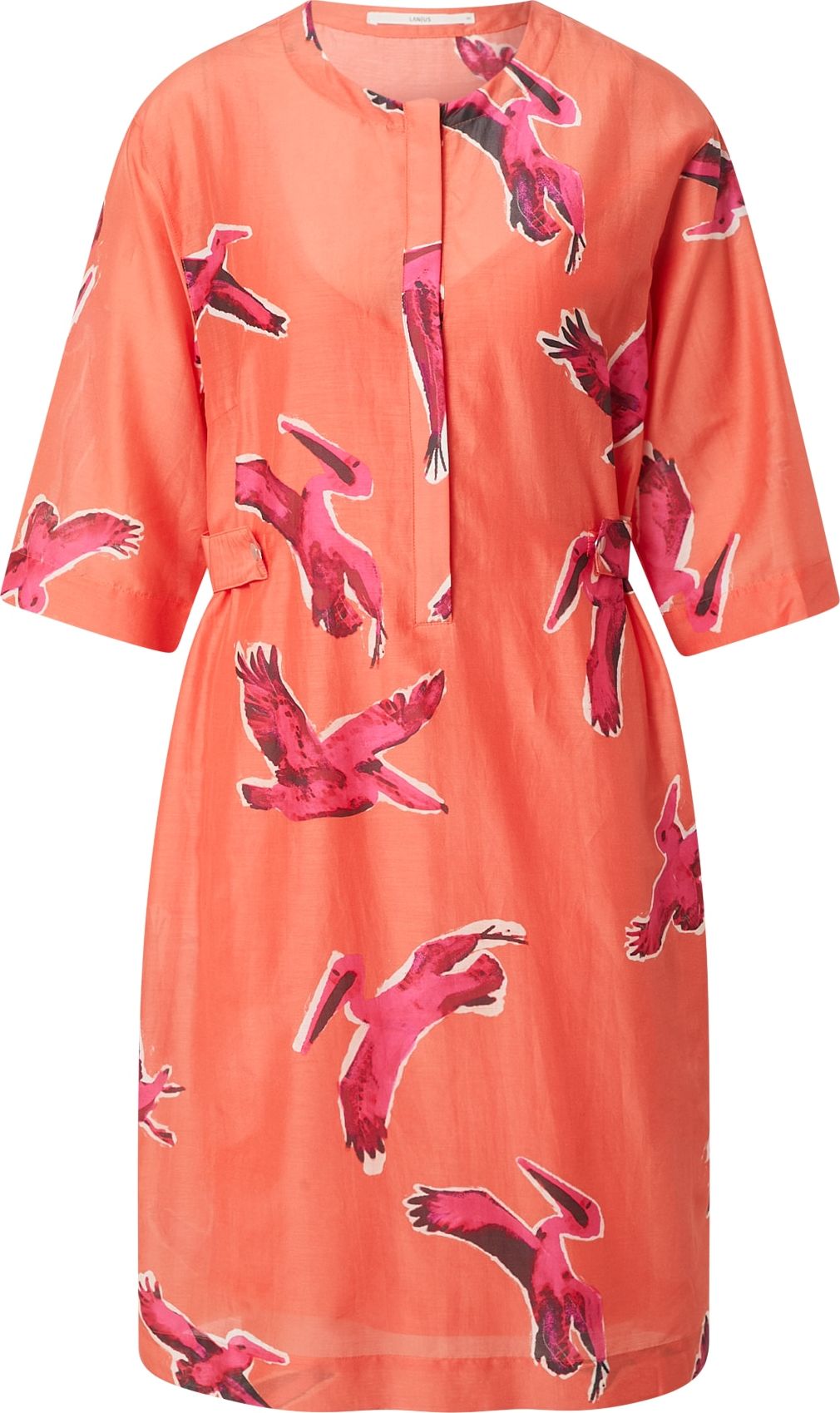 LANIUS Košilové šaty oranžová / pink / bílá