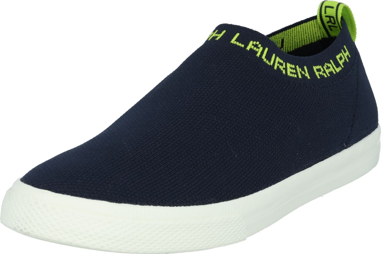 Lauren Ralph Lauren Slip on boty 'JORDYN' tmavě modrá / světle zelená