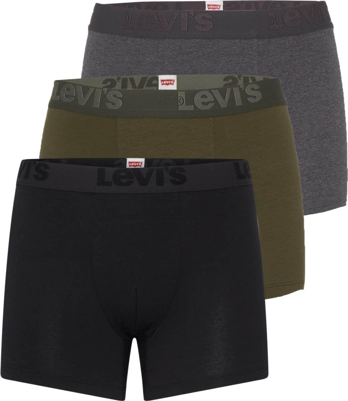 LEVI'S Boxerky šedý melír / olivová / černá