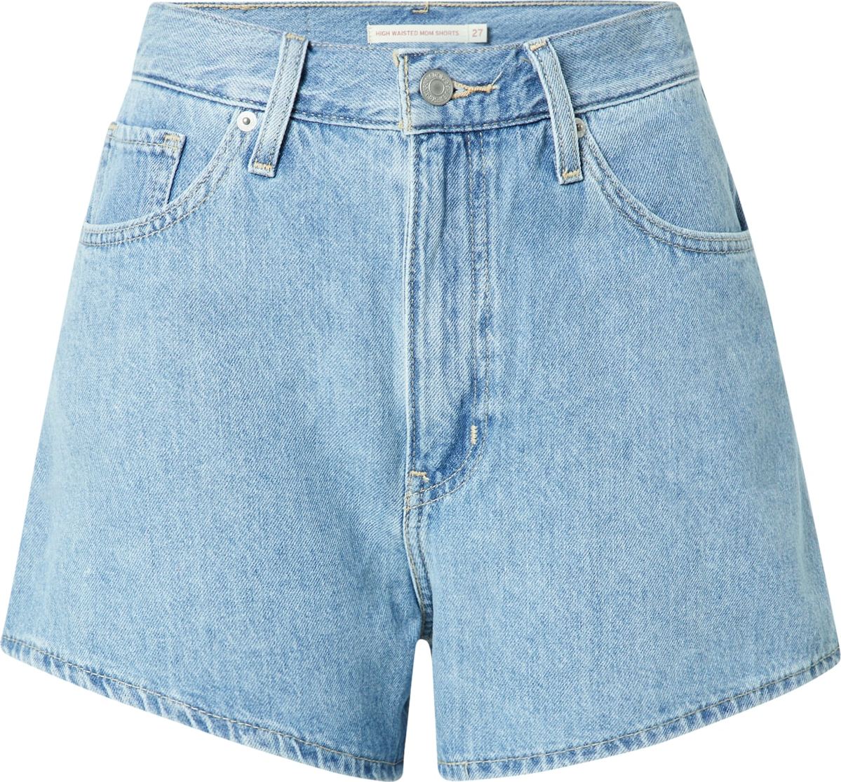 LEVI'S Džíny 'HIGH WAISTED MOM SHORT MED INDIGO - WORN IN' modrá džínovina