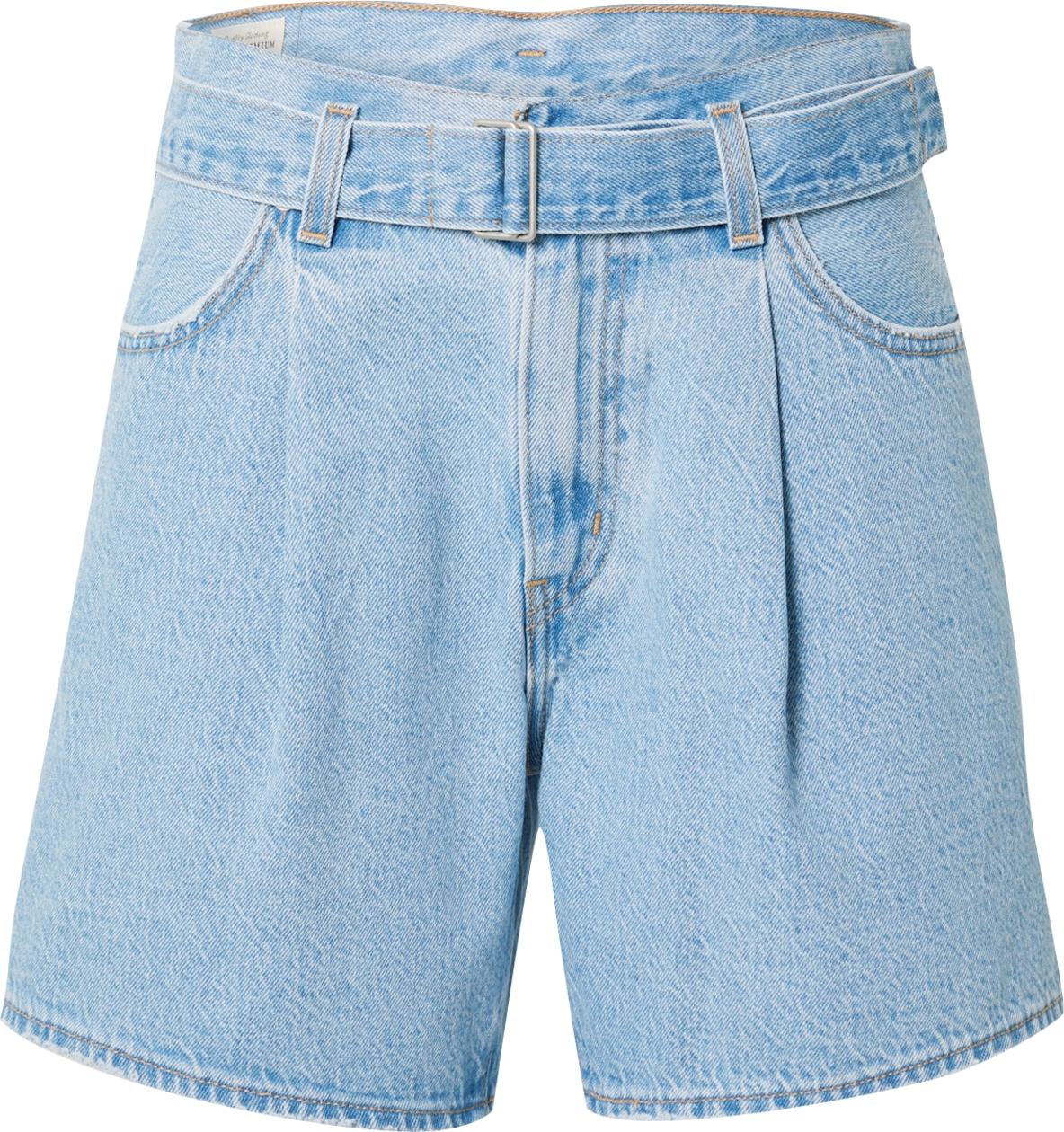 LEVI'S Džíny se sklady v pase 'BELTED SHORT WB BLACKS' modrá džínovina