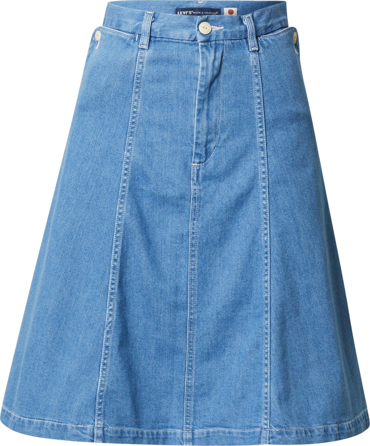 Levi's Made & Crafted Sukně 'LMC PETAL SKIRT LIGHT INDIGO - FLAT FINISH' modrá džínovina