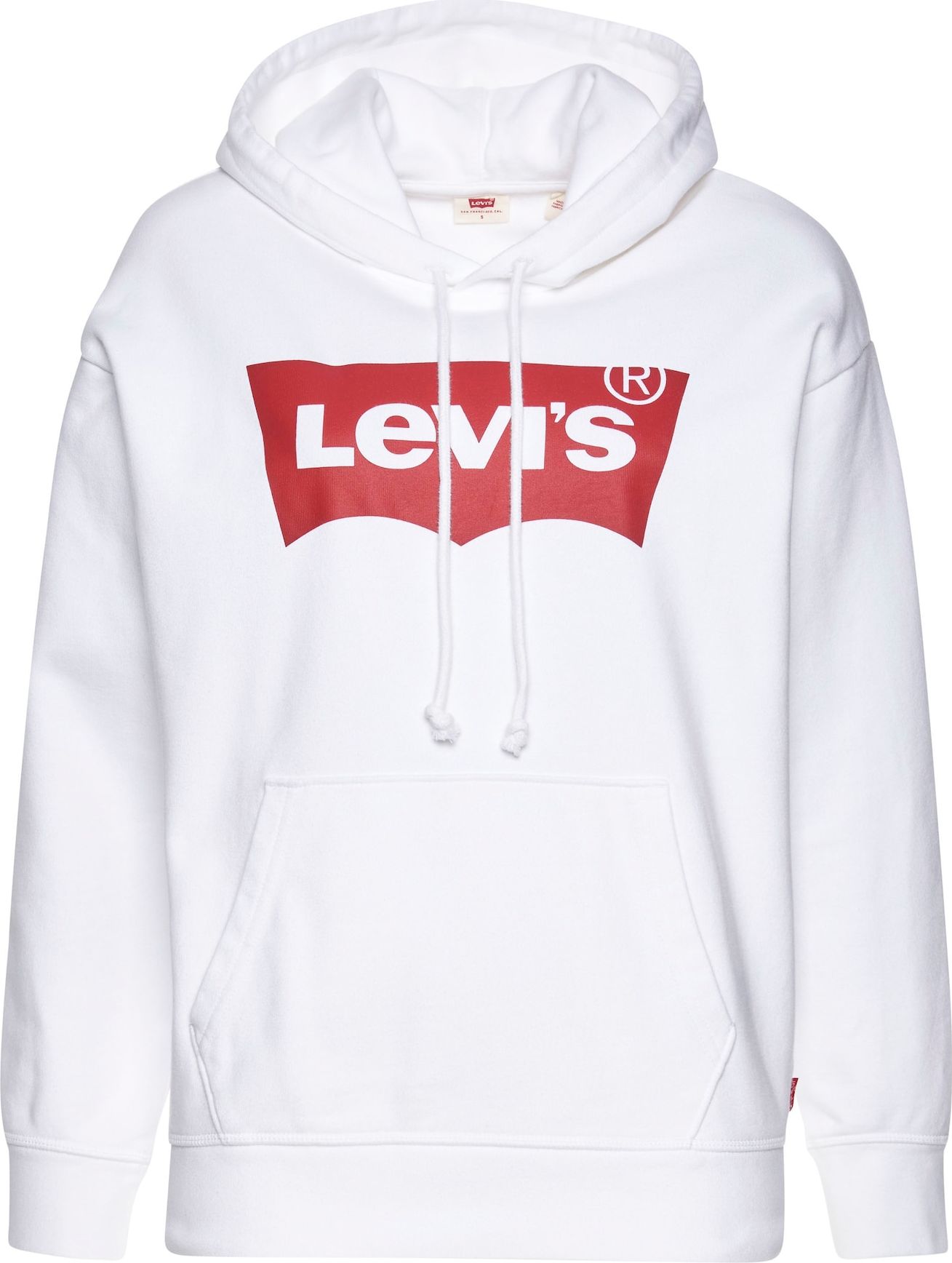 LEVI'S Mikina 'GRAPHIC STANDARD HOODIE NEUTRALS' červená / bílá