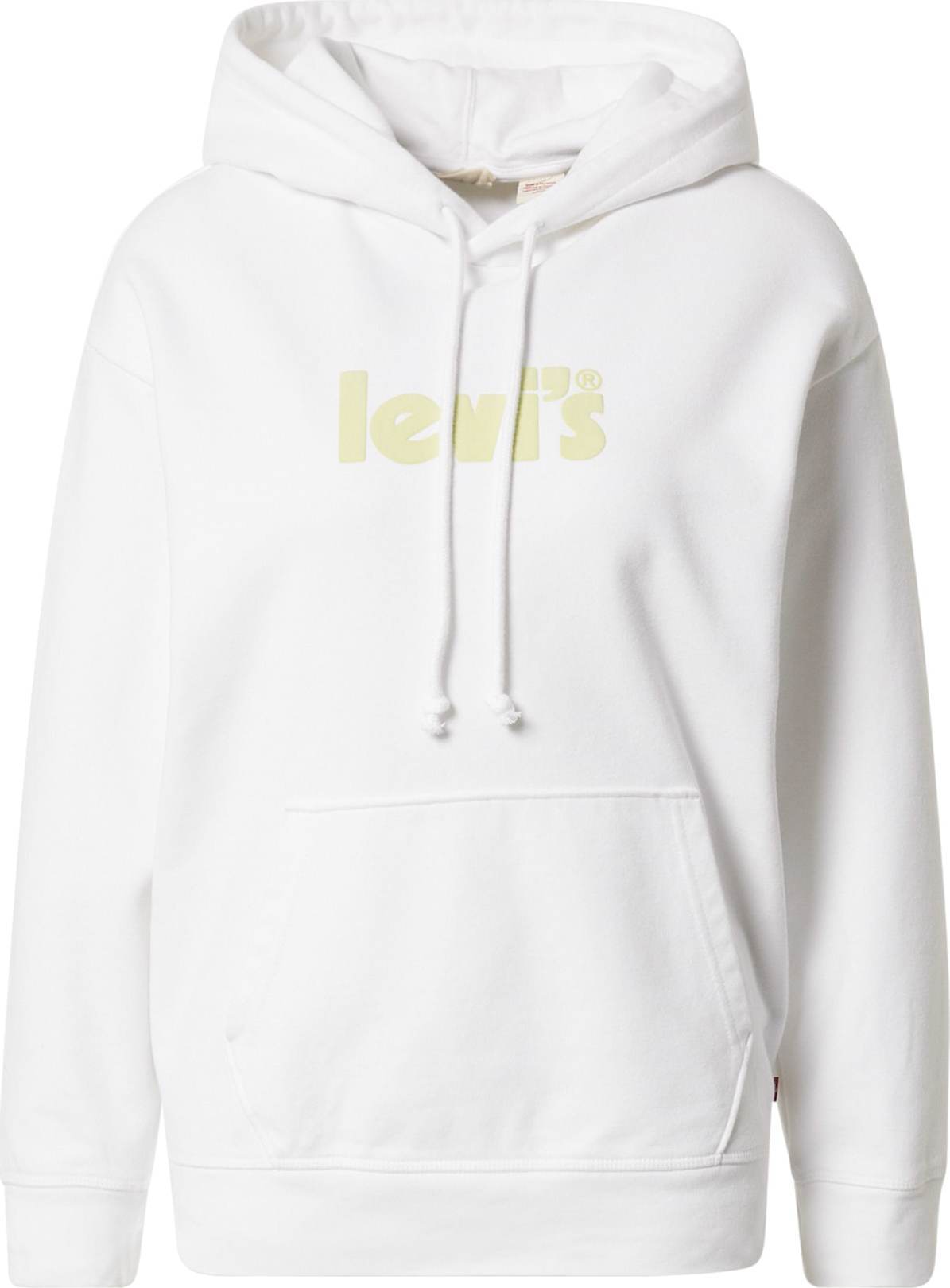 LEVI'S Mikina 'GRAPHIC STANDARD HOODIE NEUTRALS' světle žlutá / bílá