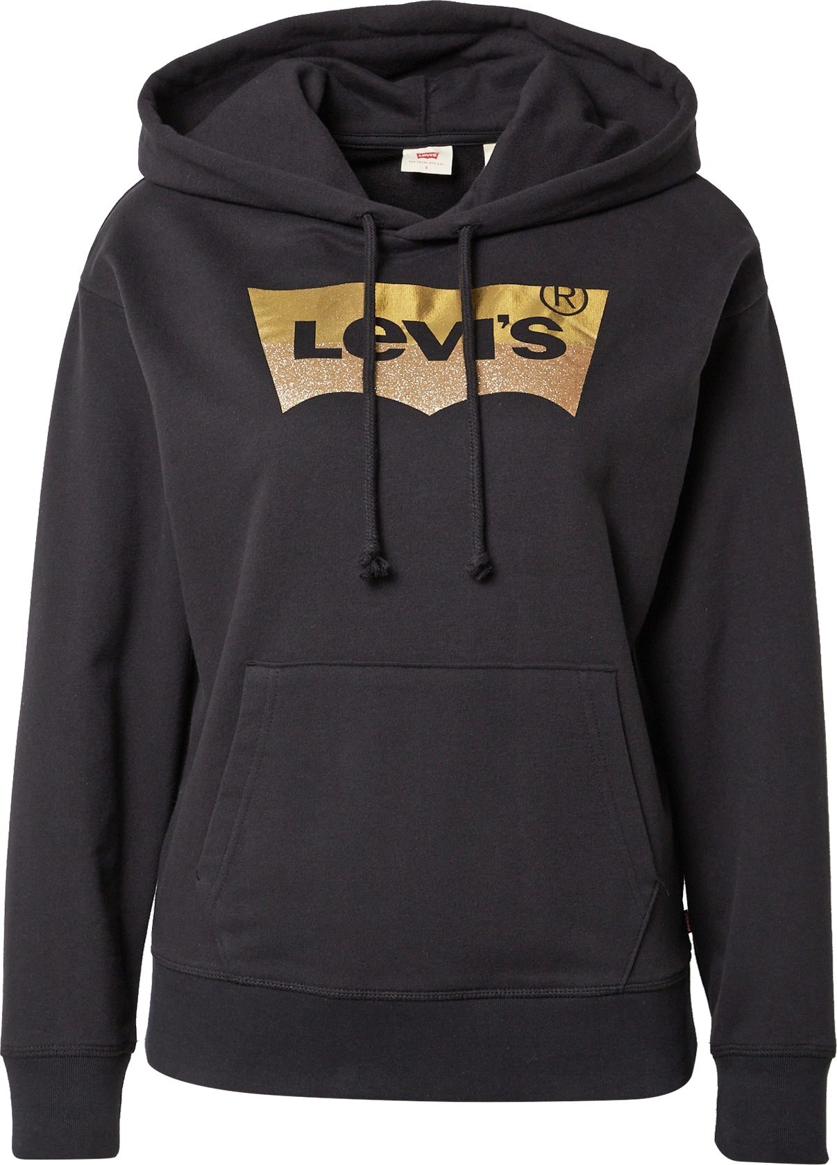 LEVI'S Mikina 'LSE_GRAPHIC STANDARD HOO BLACKS' zlatá / růžově zlatá / černá