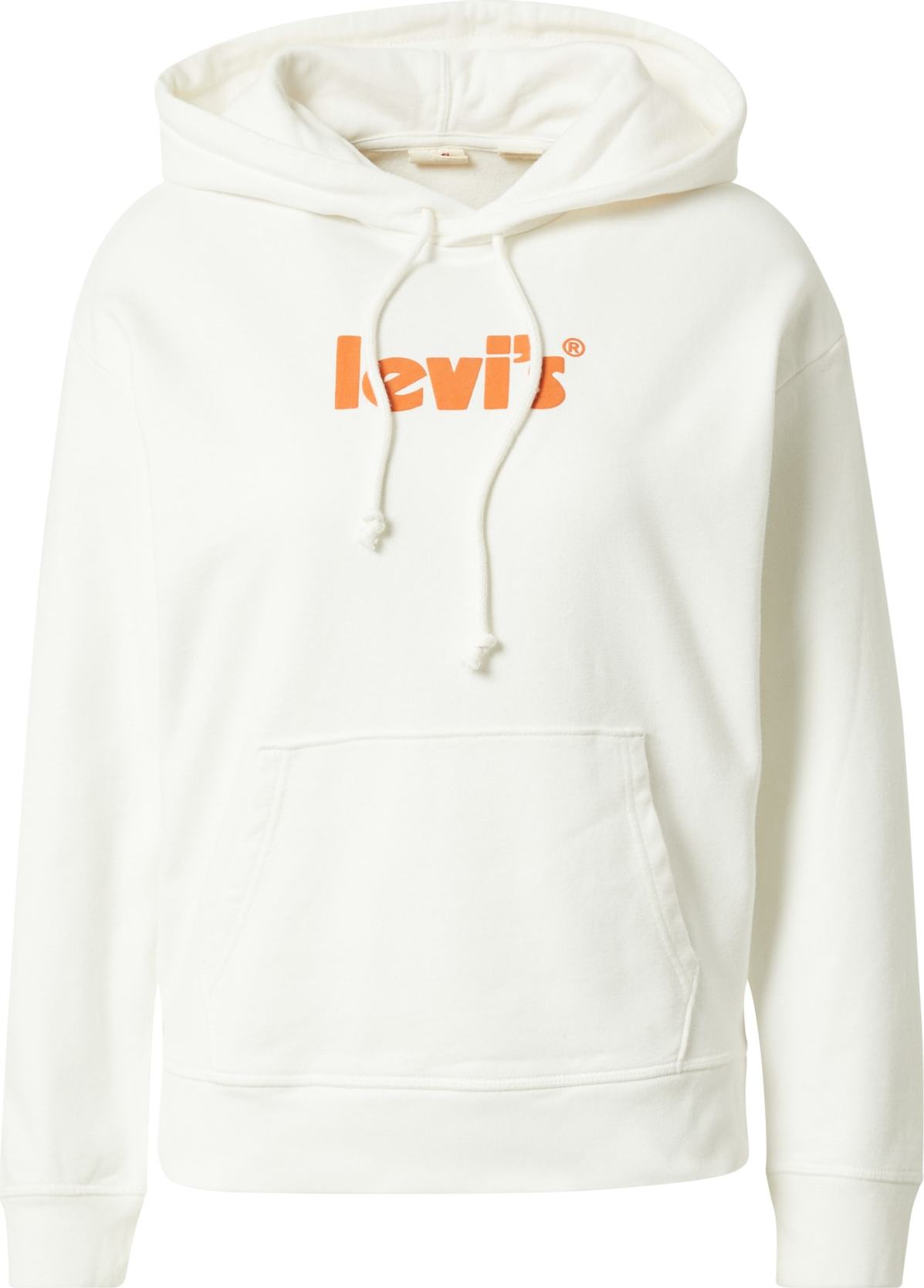 LEVI'S Mikina 'GRAPHIC STANDARD HOODIE NEUTRALS' tmavě oranžová / přírodní bílá