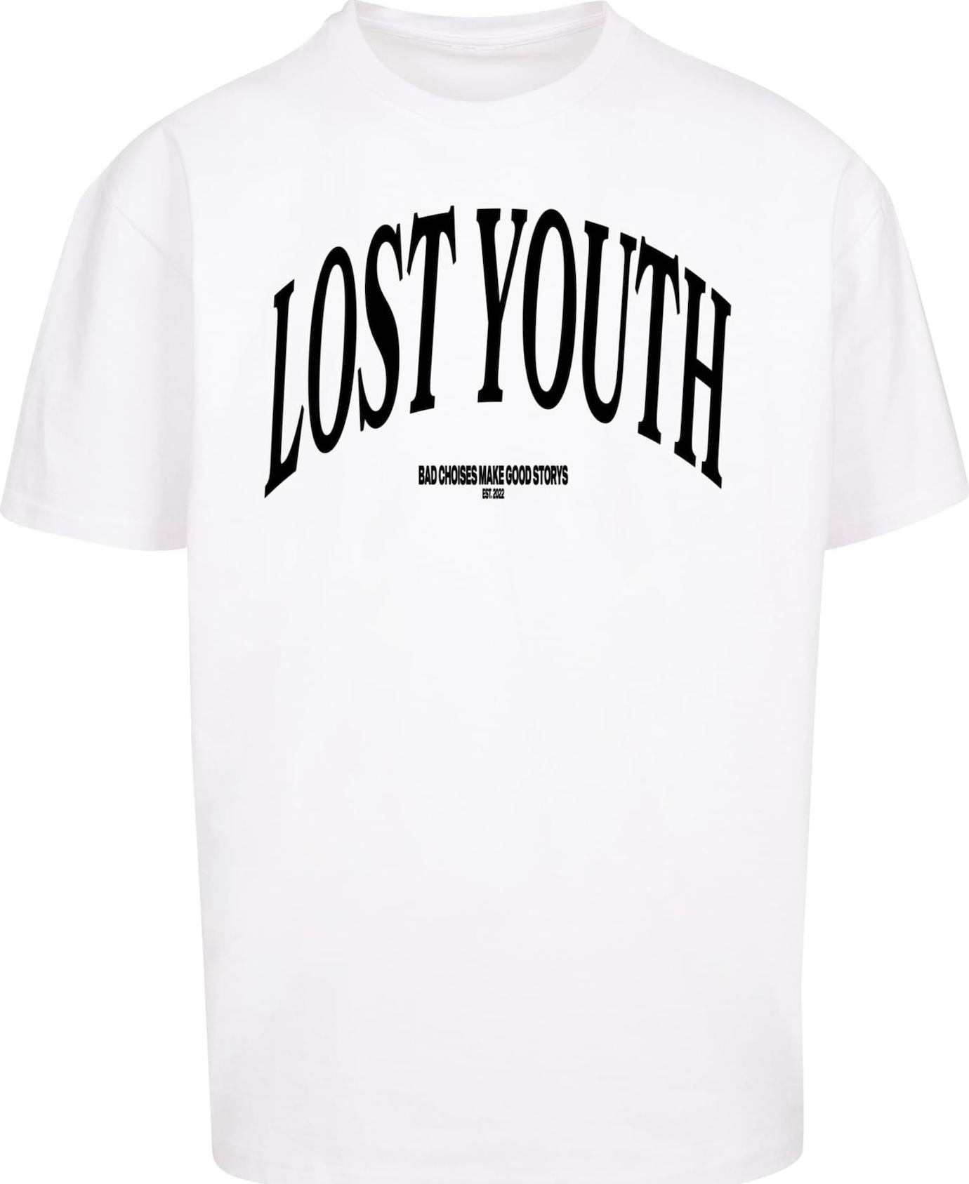 Lost Youth Tričko 'Classic V.1' černá / bílá