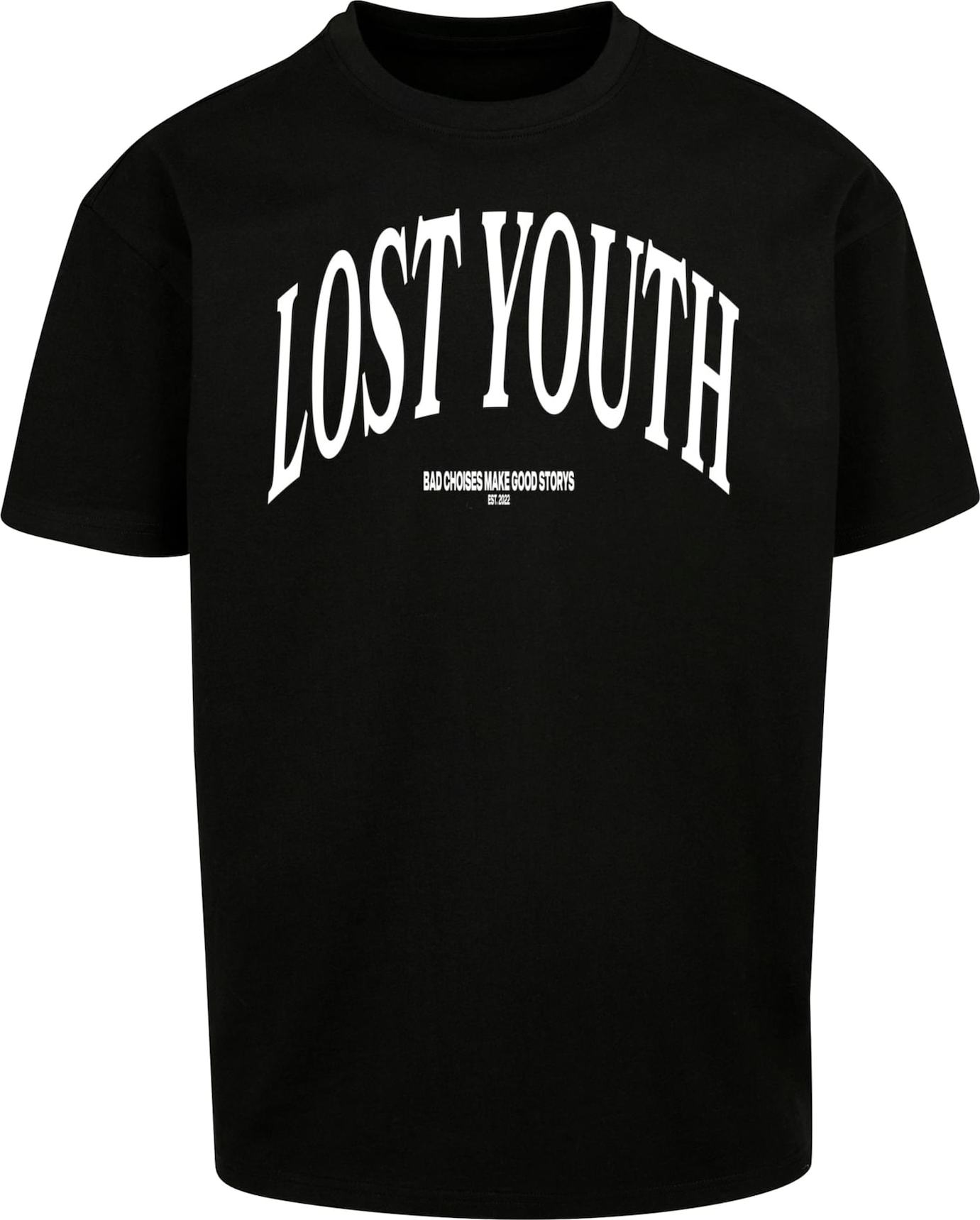 Lost Youth Tričko 'Classic V.1' černá / bílá