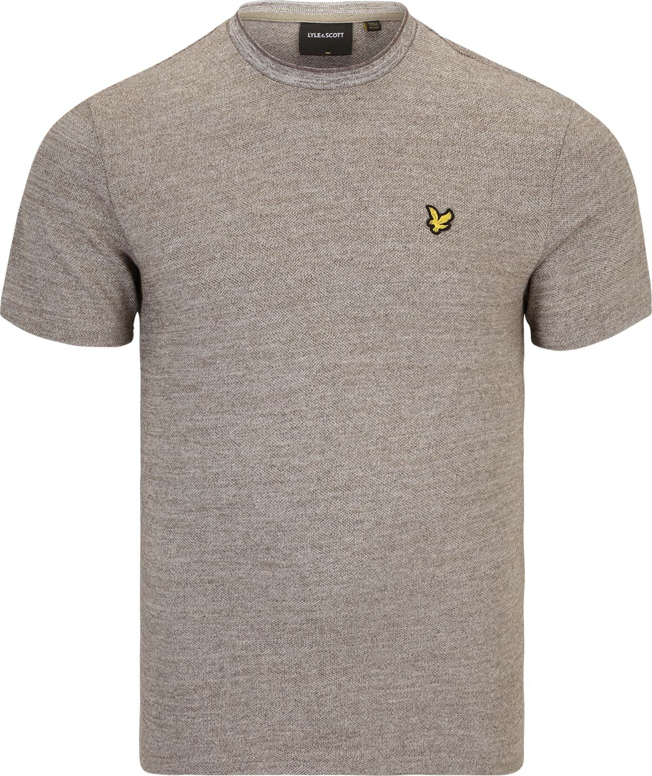 Lyle & Scott Tričko 'End On End' žlutá / khaki / černá