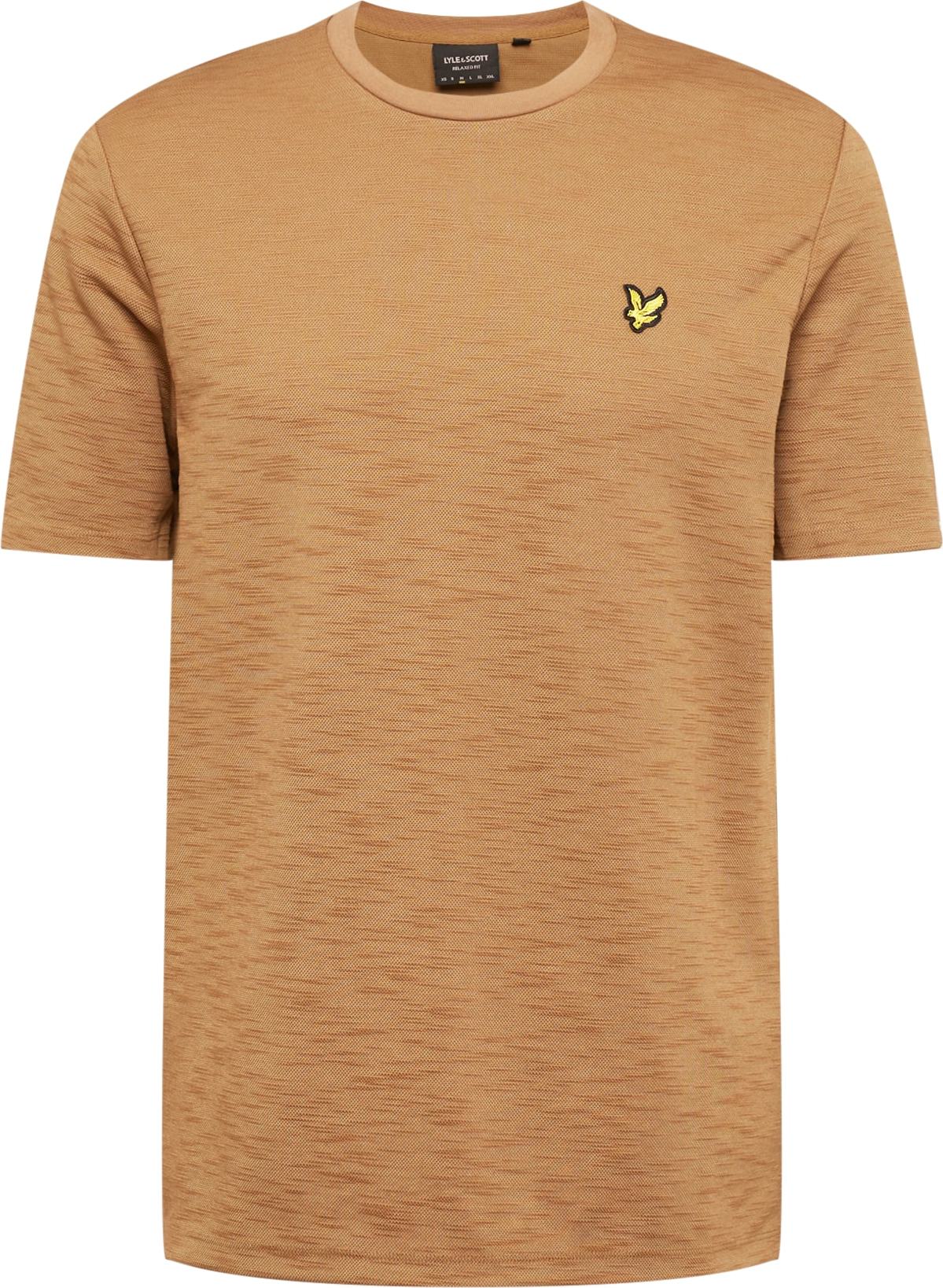 Lyle & Scott Tričko velbloudí / žlutá / černá