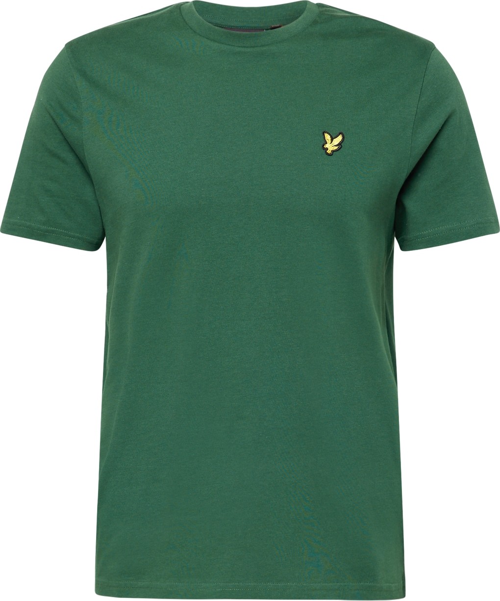 Lyle & Scott Tričko zlatá / tmavě zelená / černá