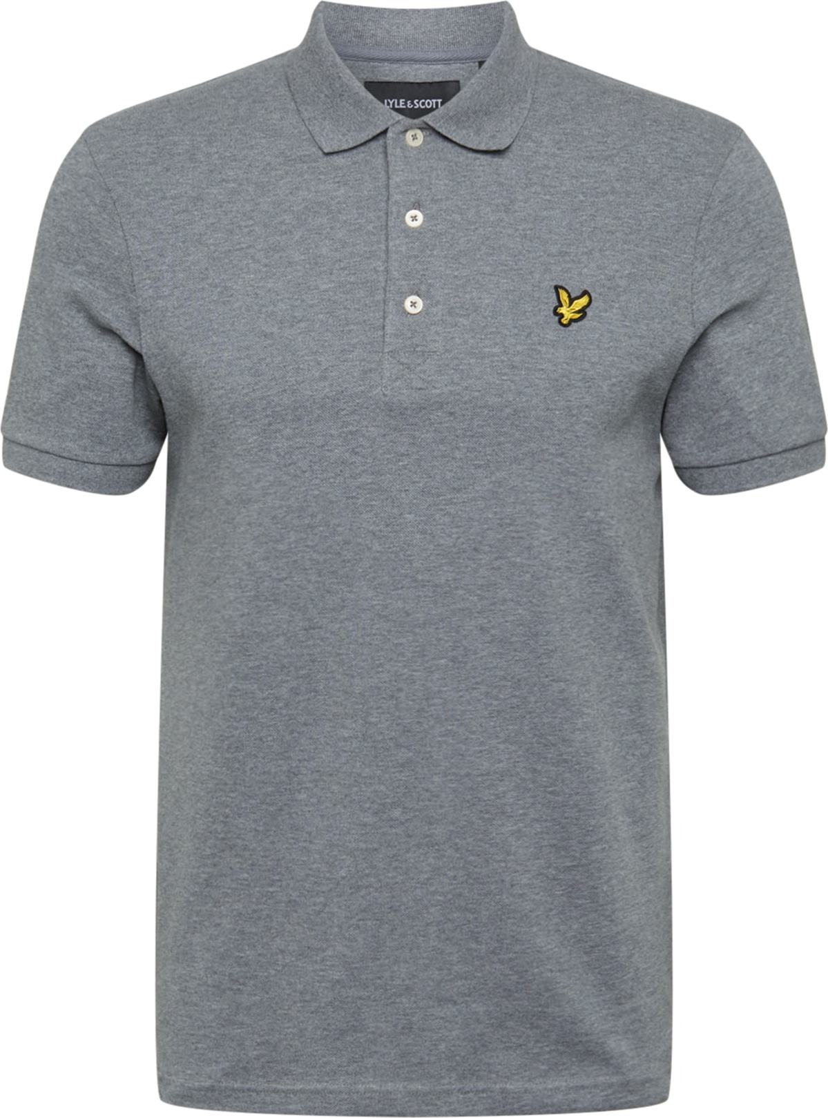 Lyle & Scott Tričko žlutá / šedý melír / černá