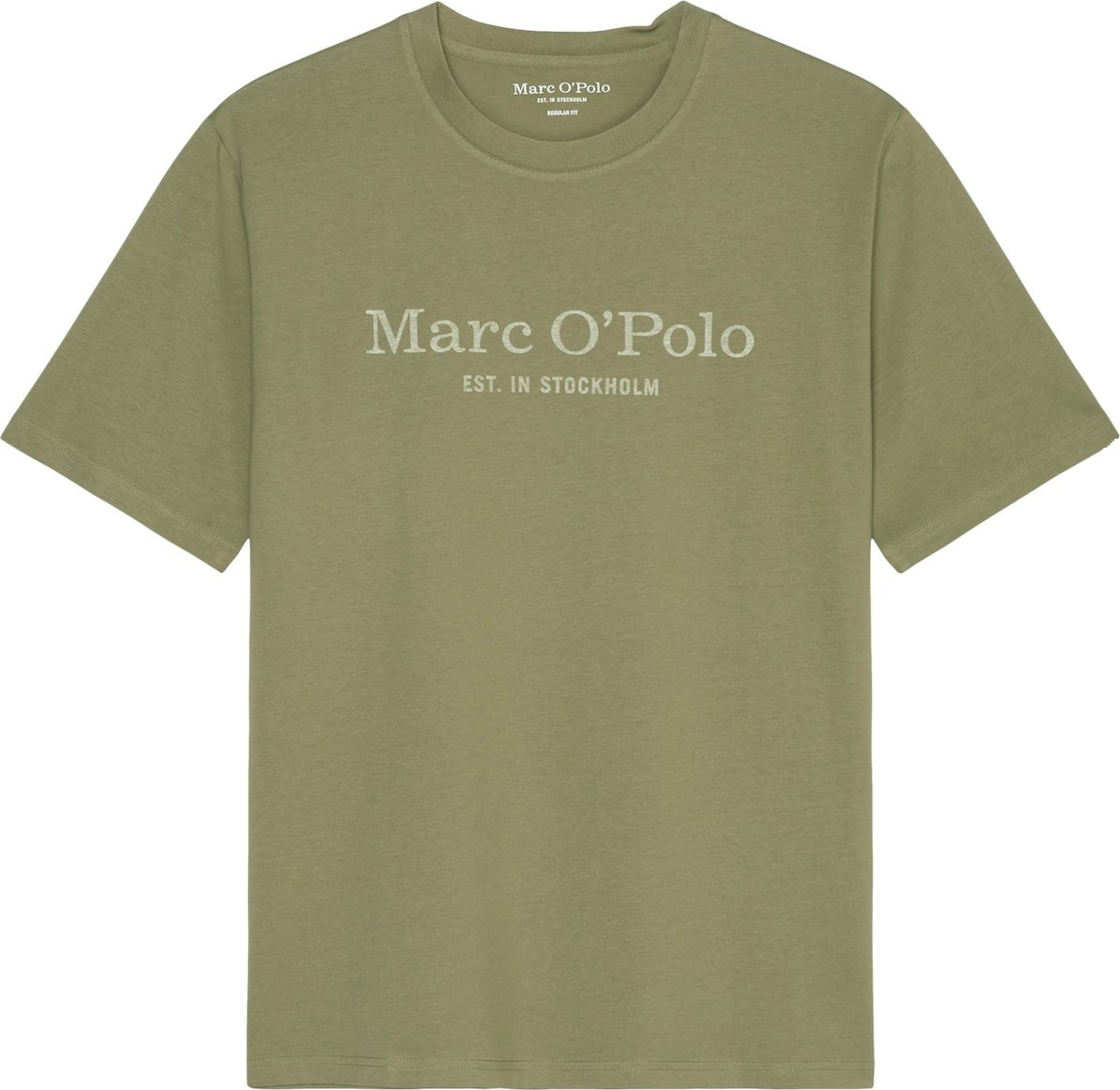 Marc O'Polo Tričko khaki / bílá