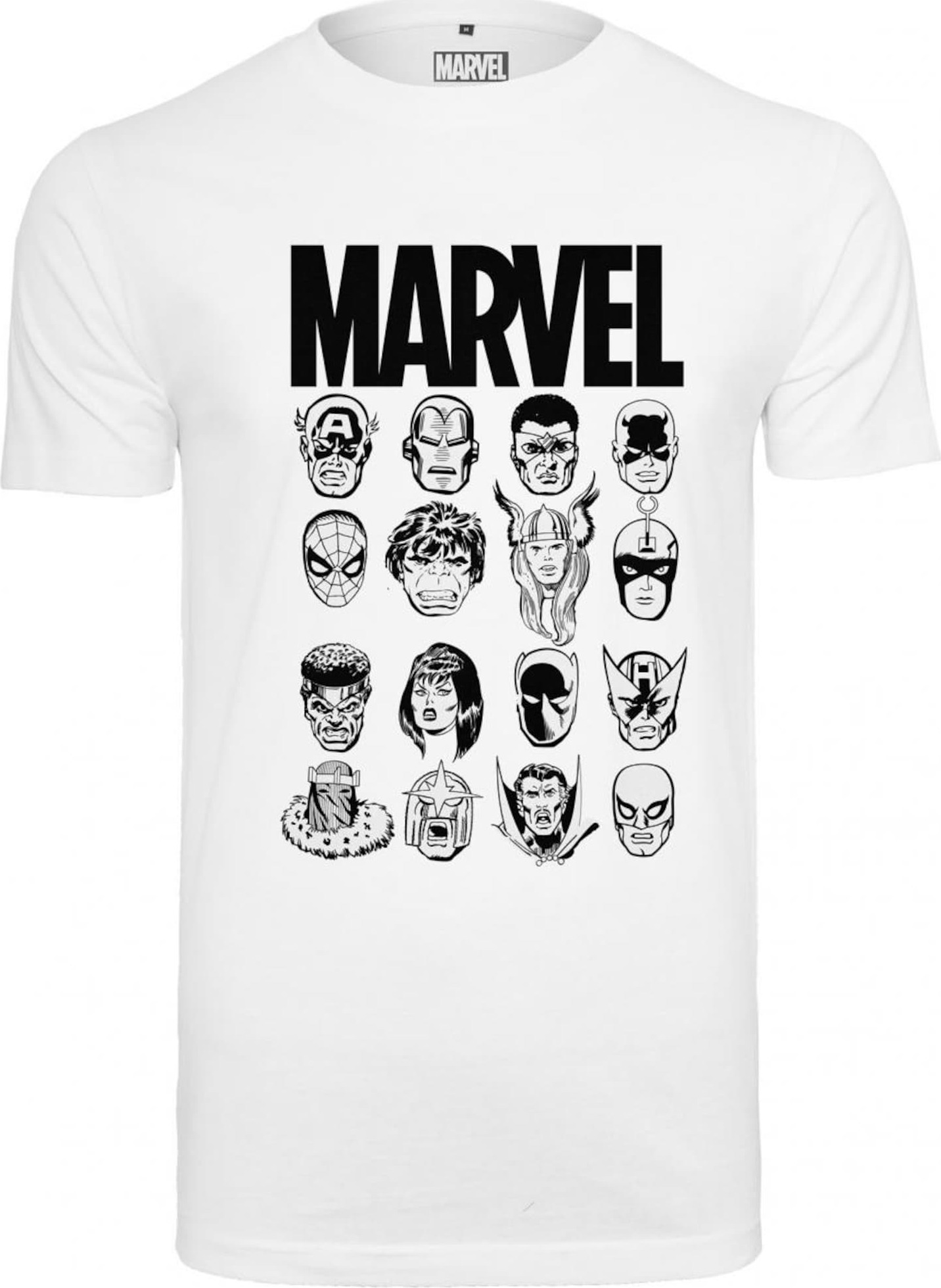 Mister Tee Tričko 'Marvel Crew Tee' černá / bílá