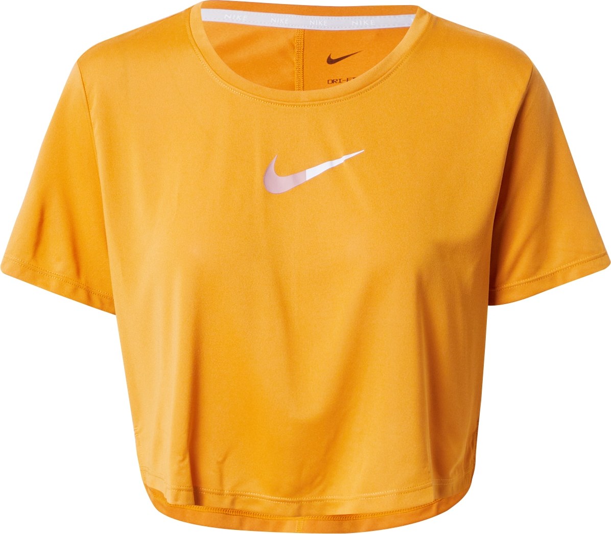 NIKE Funkční tričko kari / starorůžová / bílá