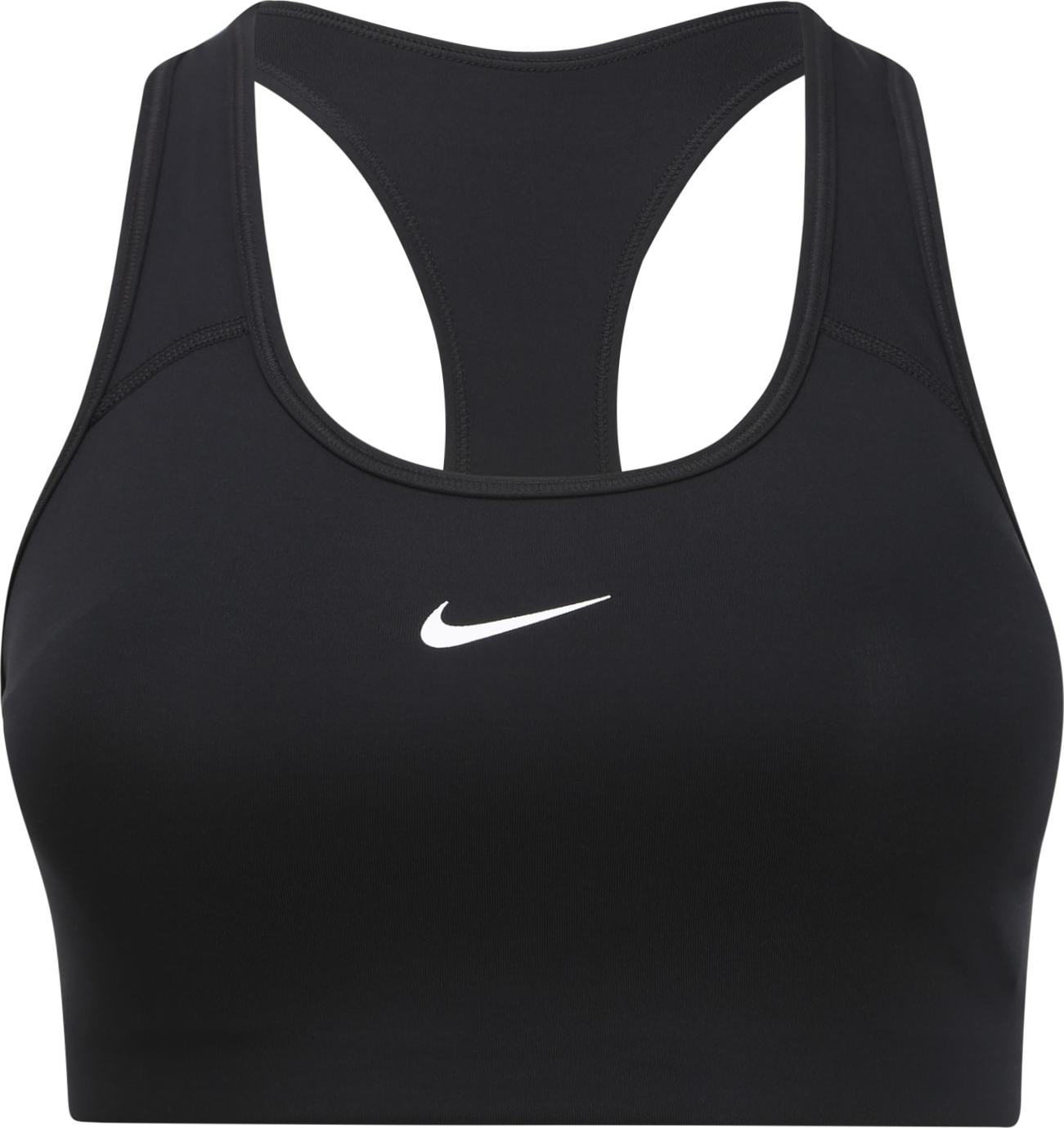 NIKE Sportovní podprsenka černá / bílá