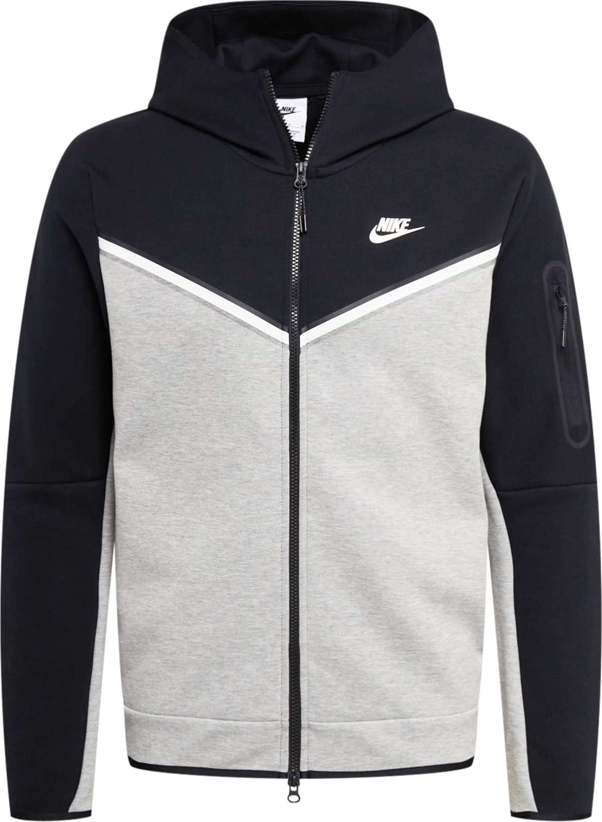 Nike Sportswear Mikina šedý melír / černá / bílá