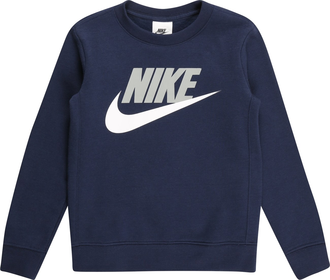 Nike Sportswear Mikina námořnická modř / světle šedá / bílá