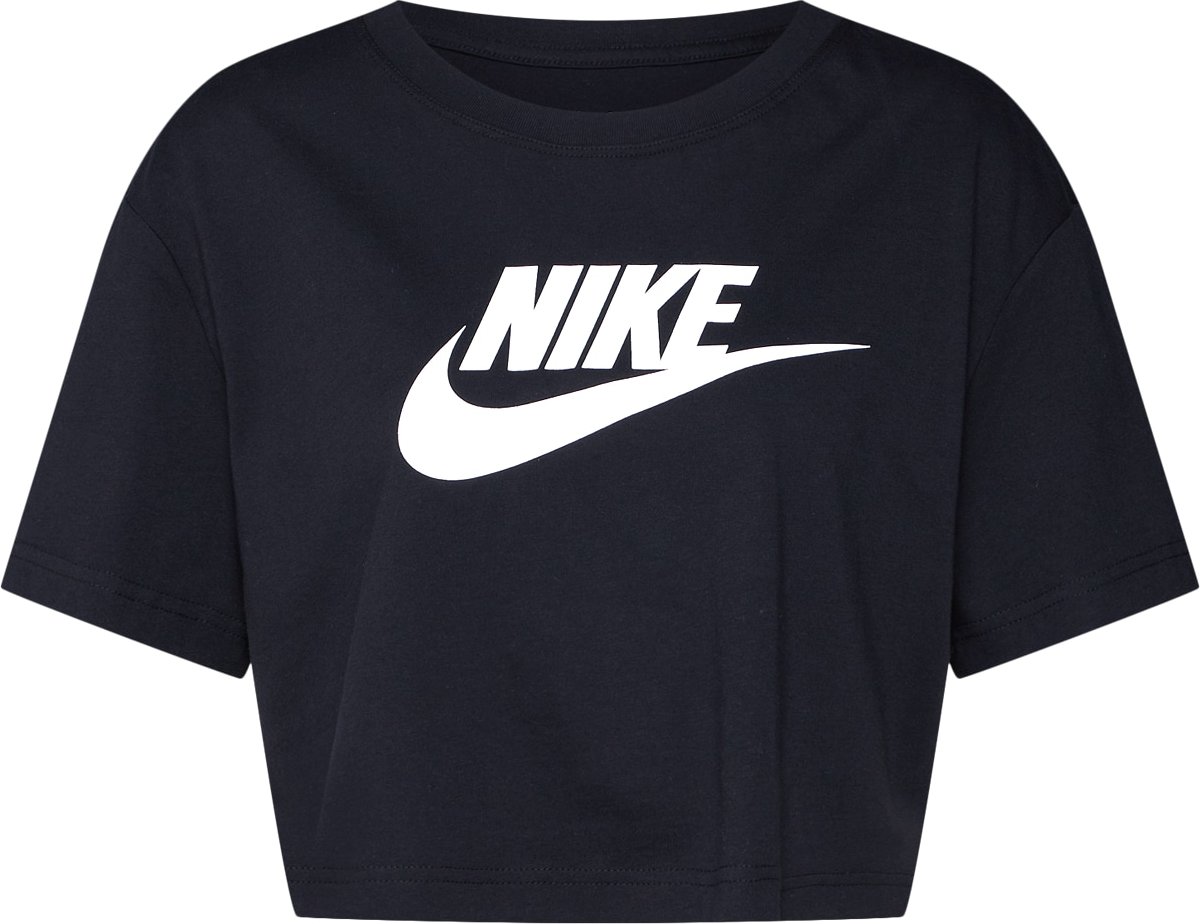 Nike Sportswear Tričko černá / bílá