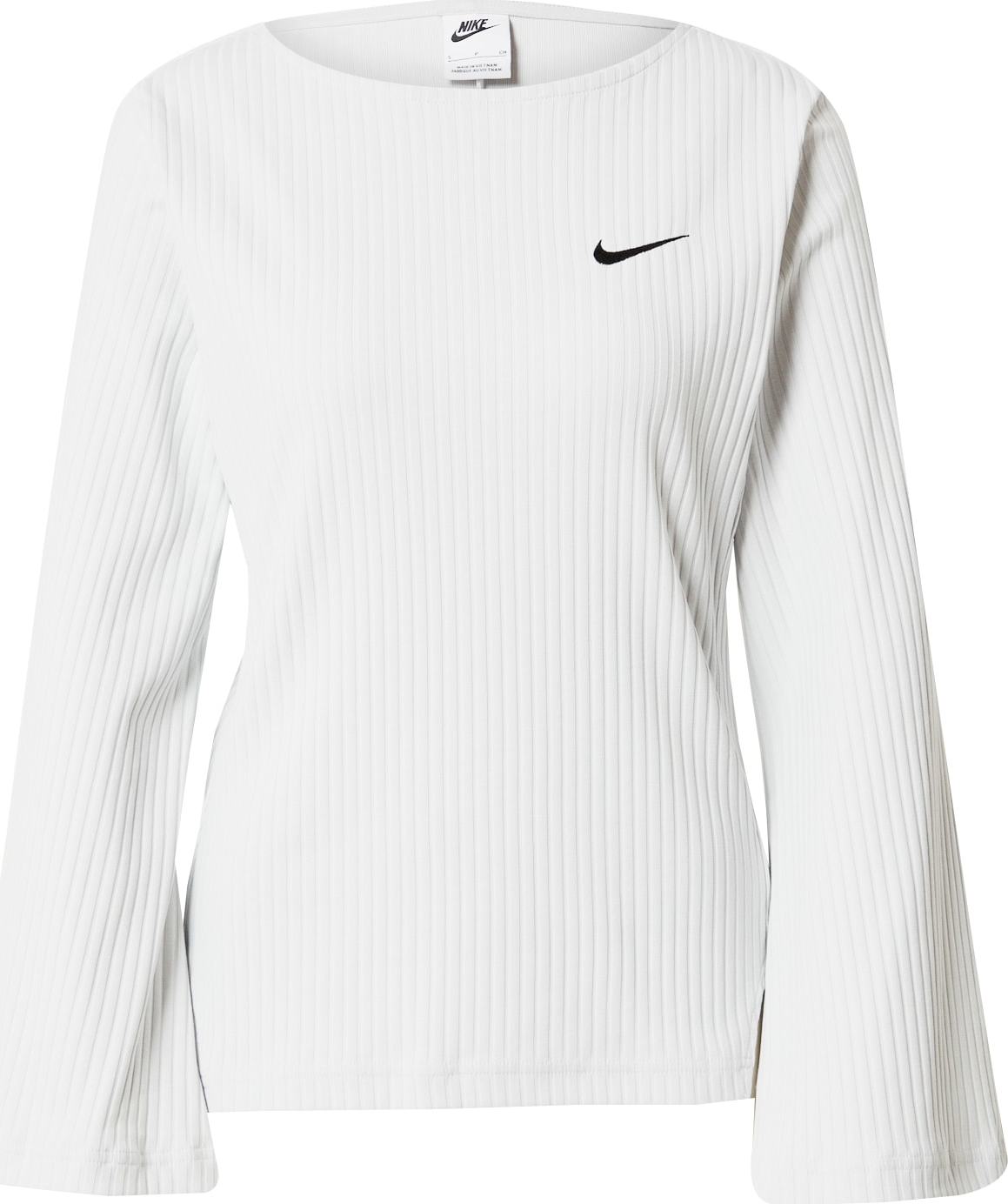 Nike Sportswear Tričko světle šedá / černá