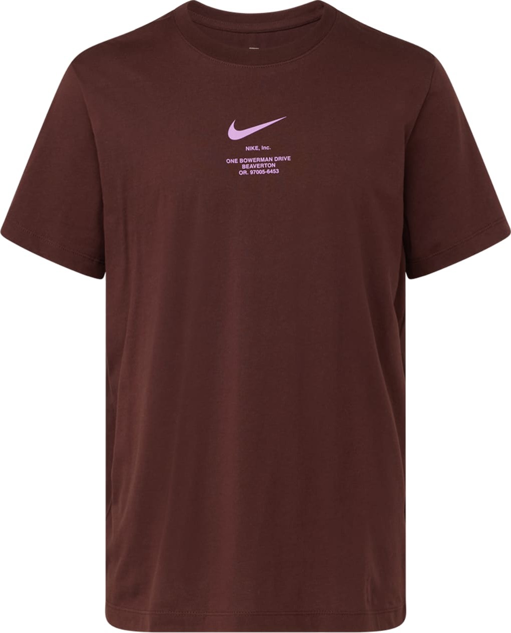 Nike Sportswear Tričko tmavě hnědá / světle růžová