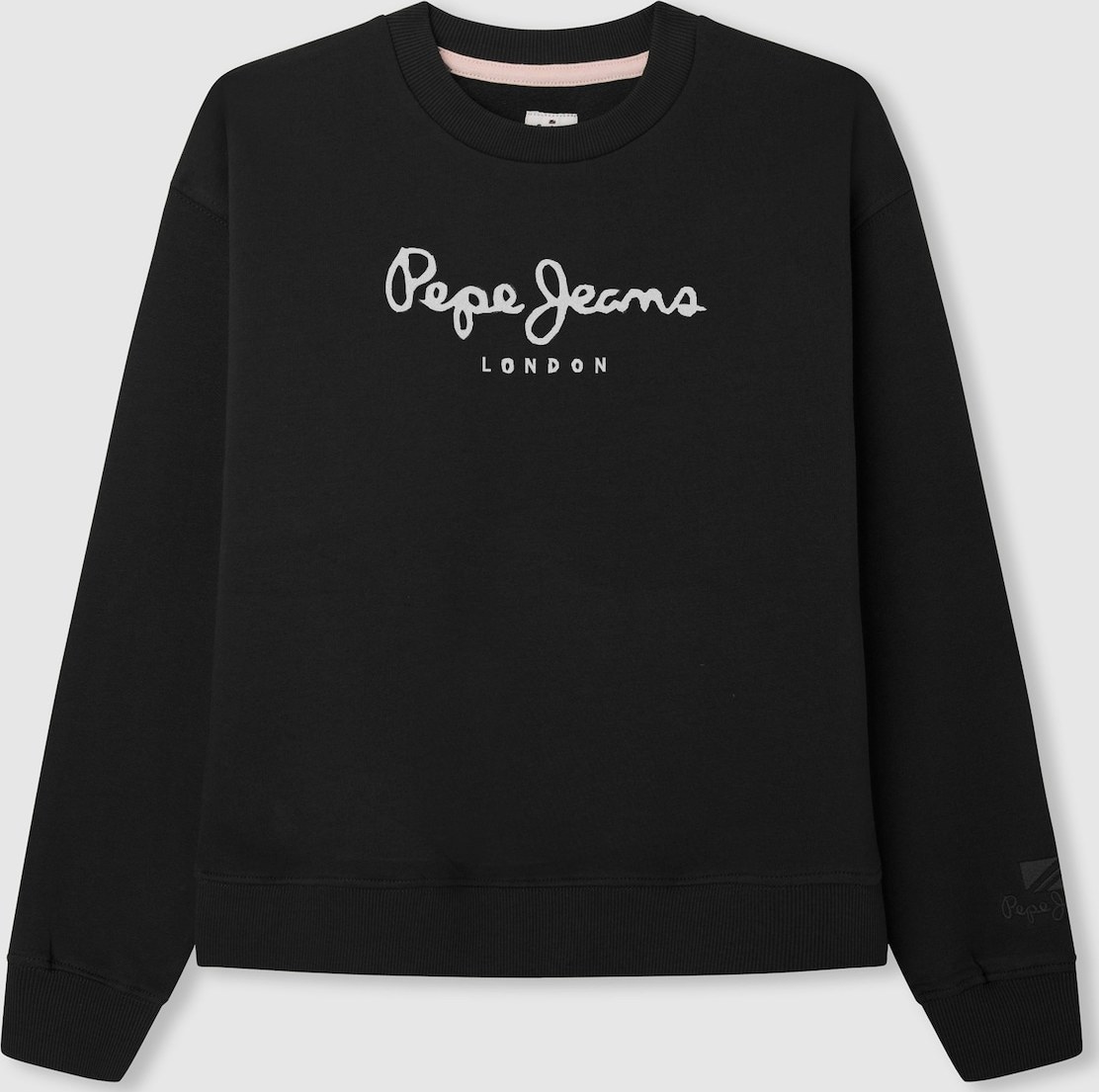 Pepe Jeans Mikina 'Winter Rose' černá / bílá