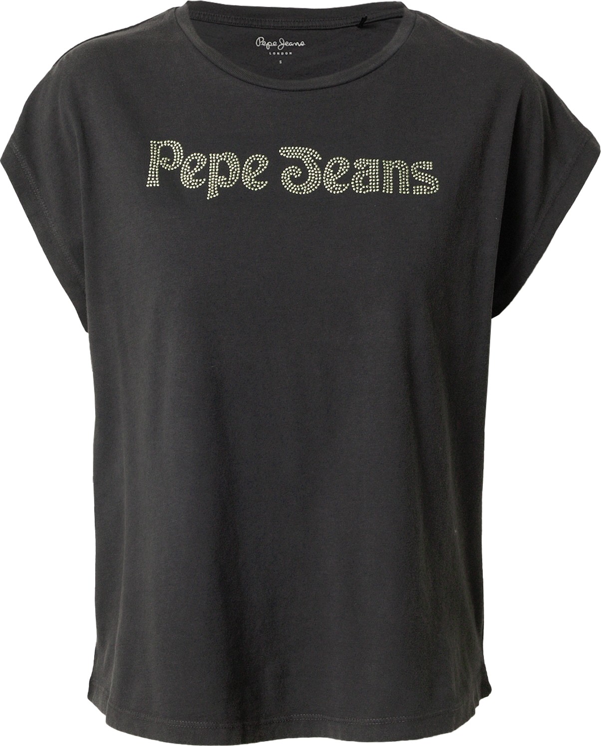 Pepe Jeans Tričko 'CARLI' černá / stříbrná