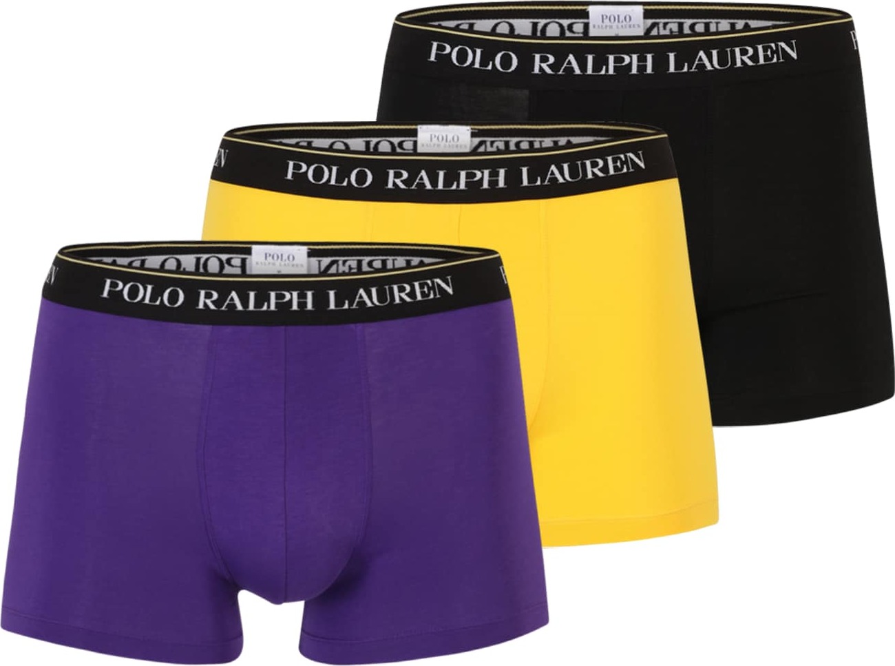 Polo Ralph Lauren Boxerky žlutá / tmavě fialová / černá / offwhite