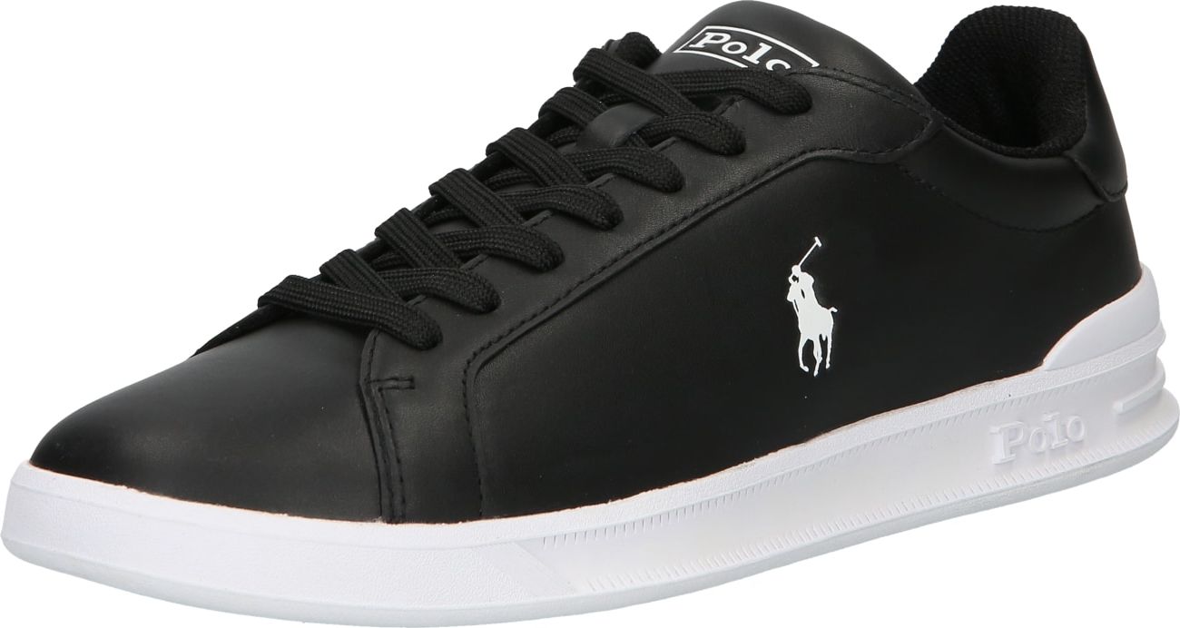 Polo Ralph Lauren Tenisky 'HRT CT II-SNEAKERS-HIGH TOP LA' černá / bílá